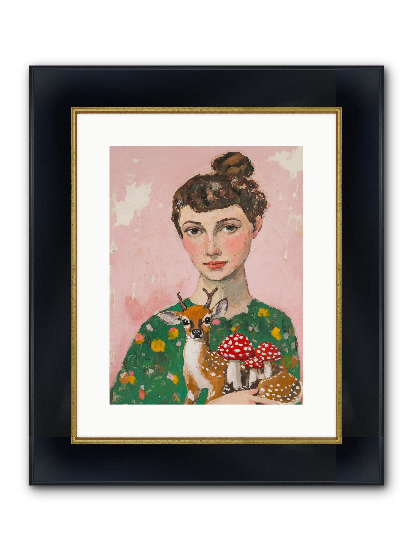 Cucumber Sandwiches Framed Print - Wide Black w/Gold 12x16