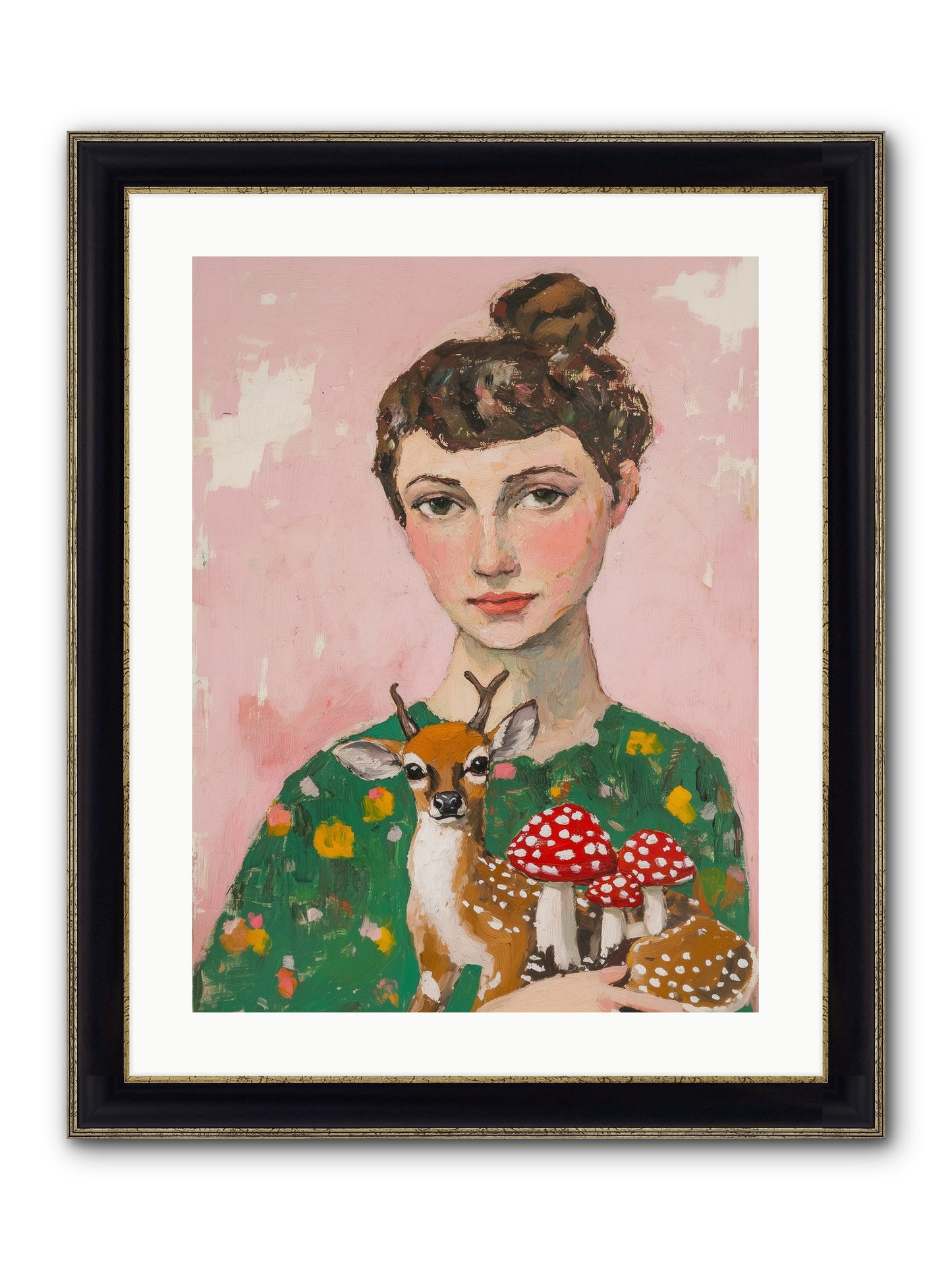 Cucumber Sandwiches Framed Print - Black & Gold 18x24