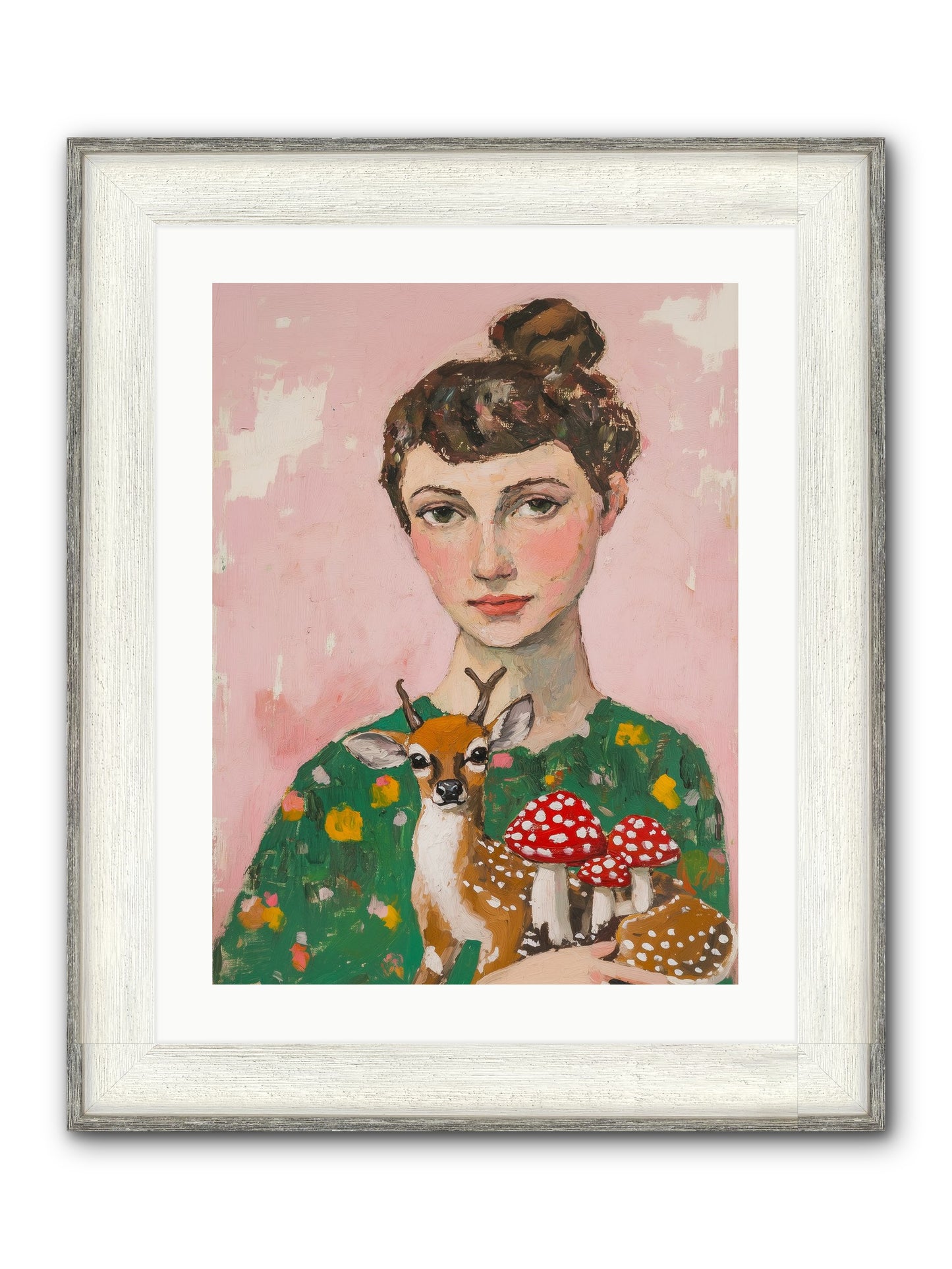 Cucumber Sandwiches Framed Print - Driftwood White 18x24