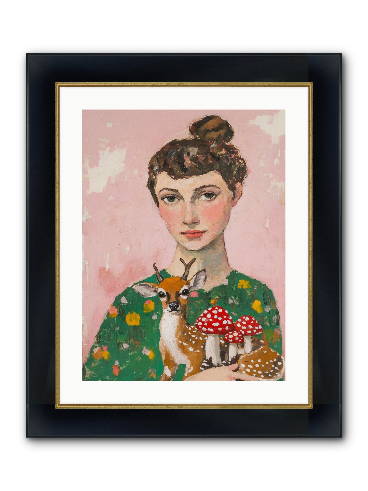 Cucumber Sandwiches Framed Print - Wide Black w/Gold 18x24