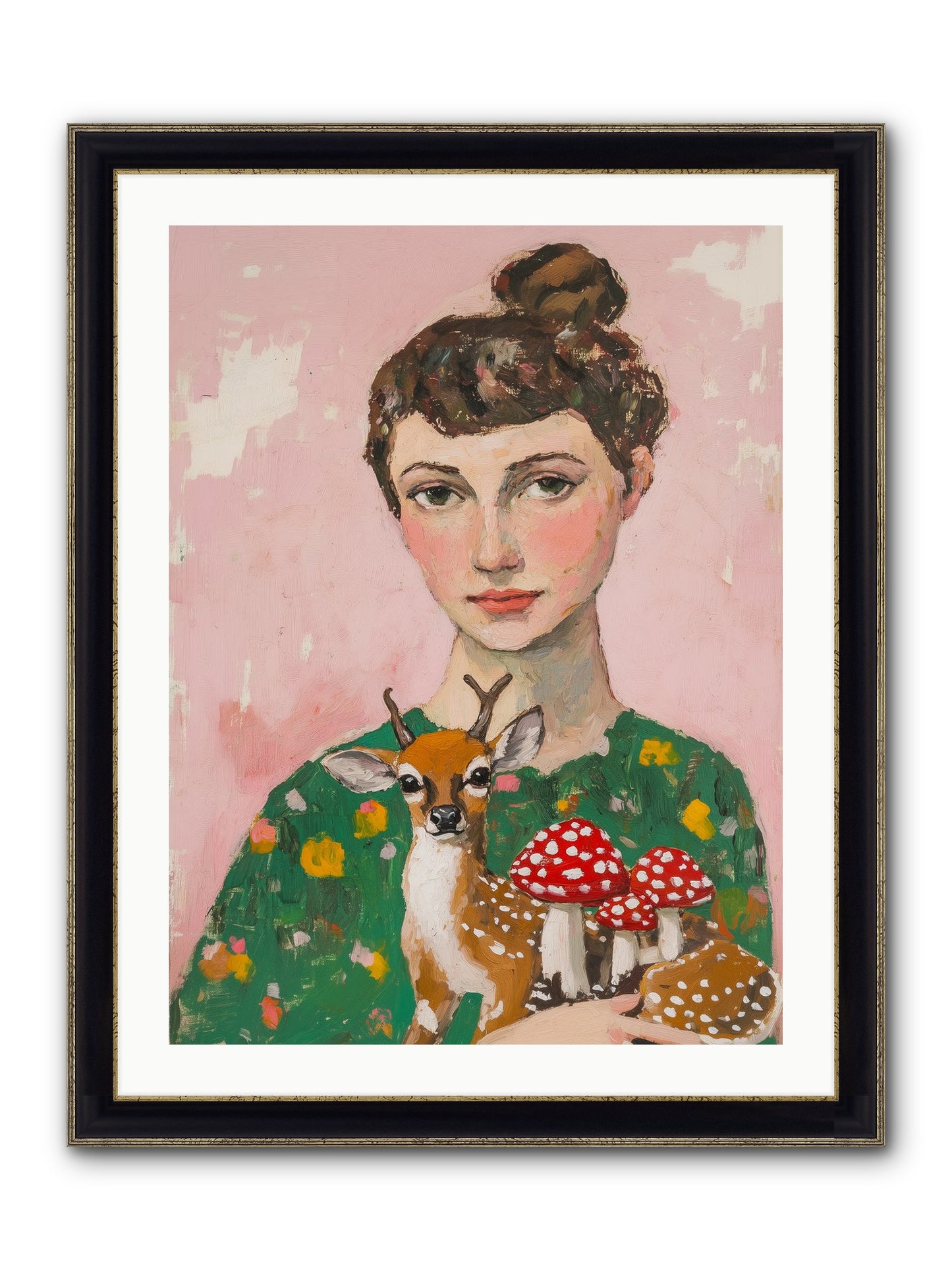 Cucumber Sandwiches Framed Print - Black & Gold 24x32
