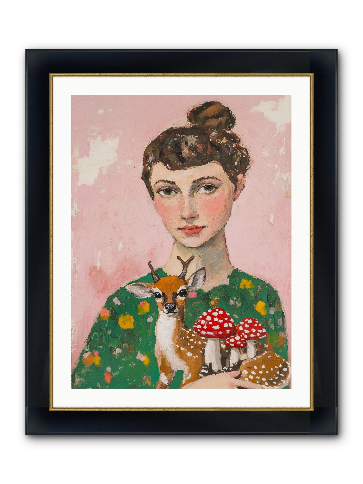 Cucumber Sandwiches Framed Print - Wide Black w/Gold 24x32