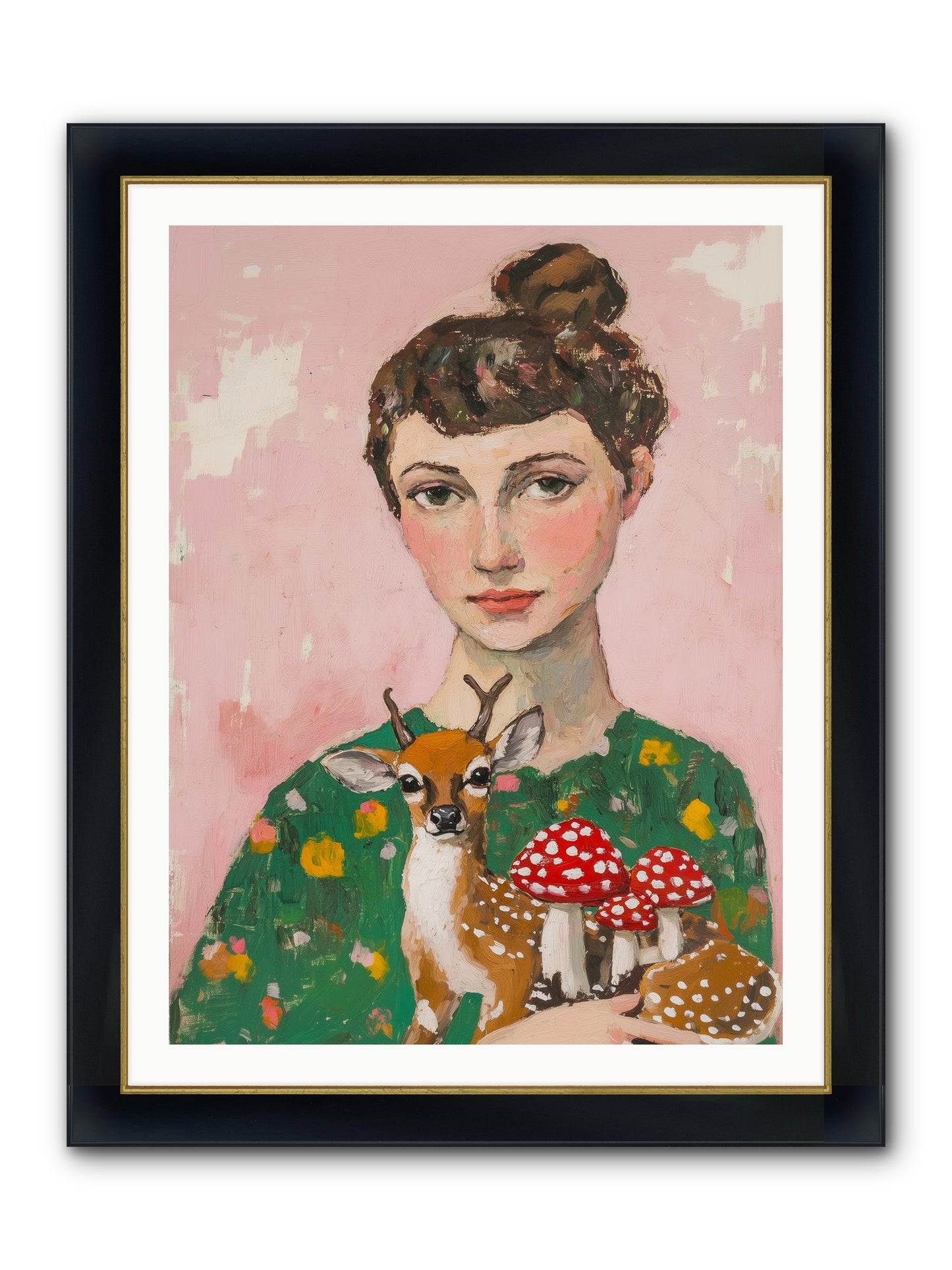 Cucumber Sandwiches Framed Print - Wide Black w/Gold 30x40