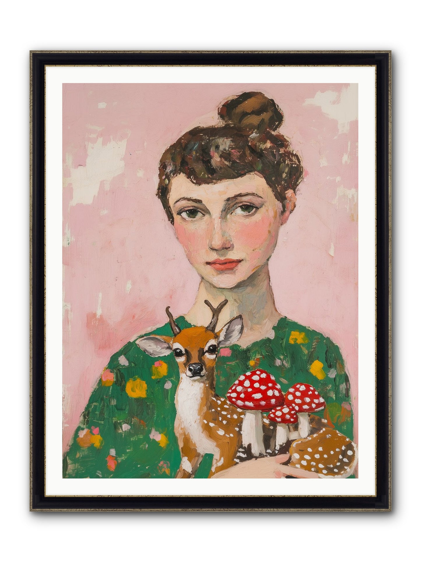 Cucumber Sandwiches Framed Print - Black & Gold 36x48