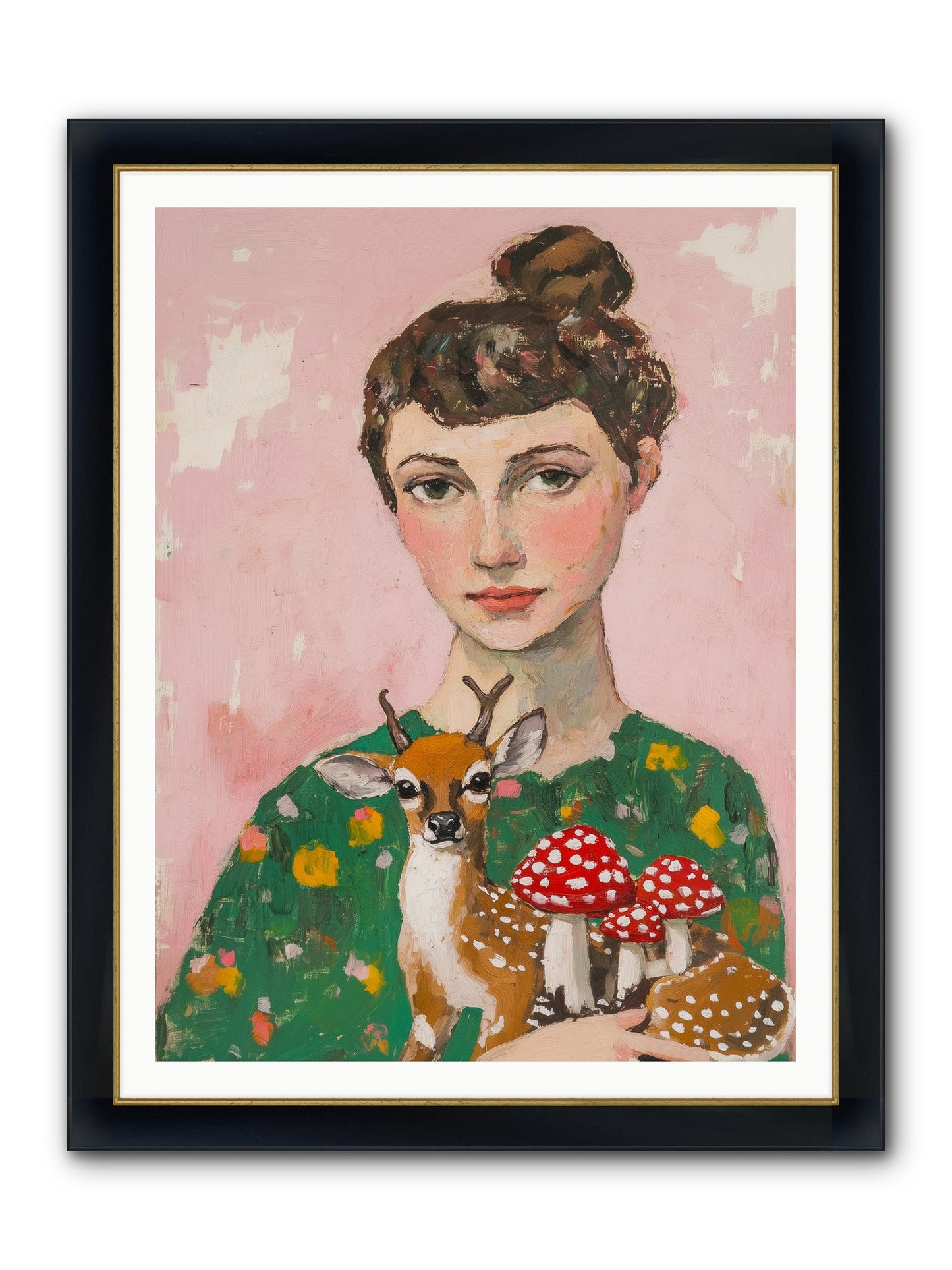 Cucumber Sandwiches Framed Print - Wide Black w/Gold 36x48