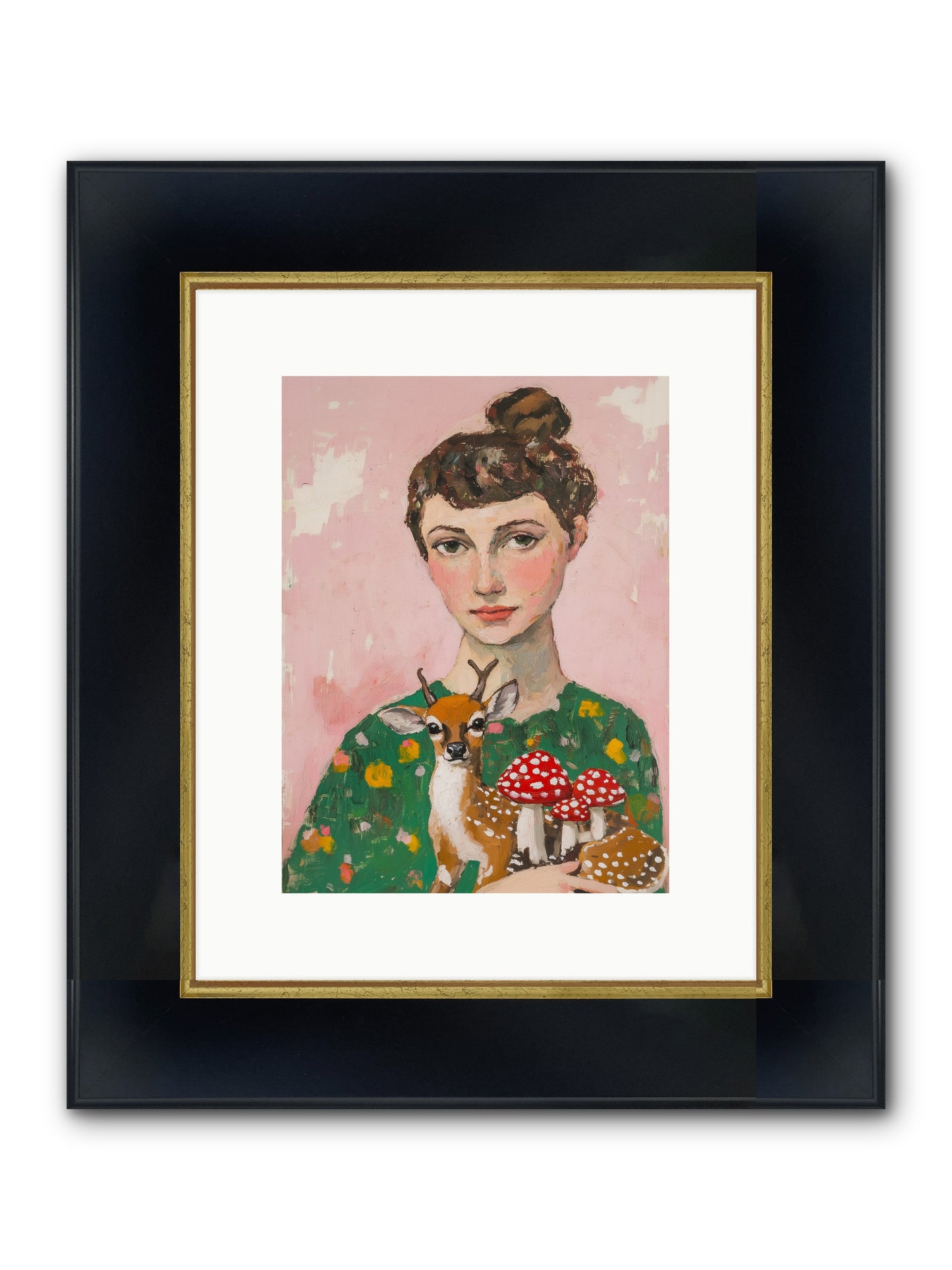 Cucumber Sandwiches Framed Print - Wide Black w/Gold 9x12