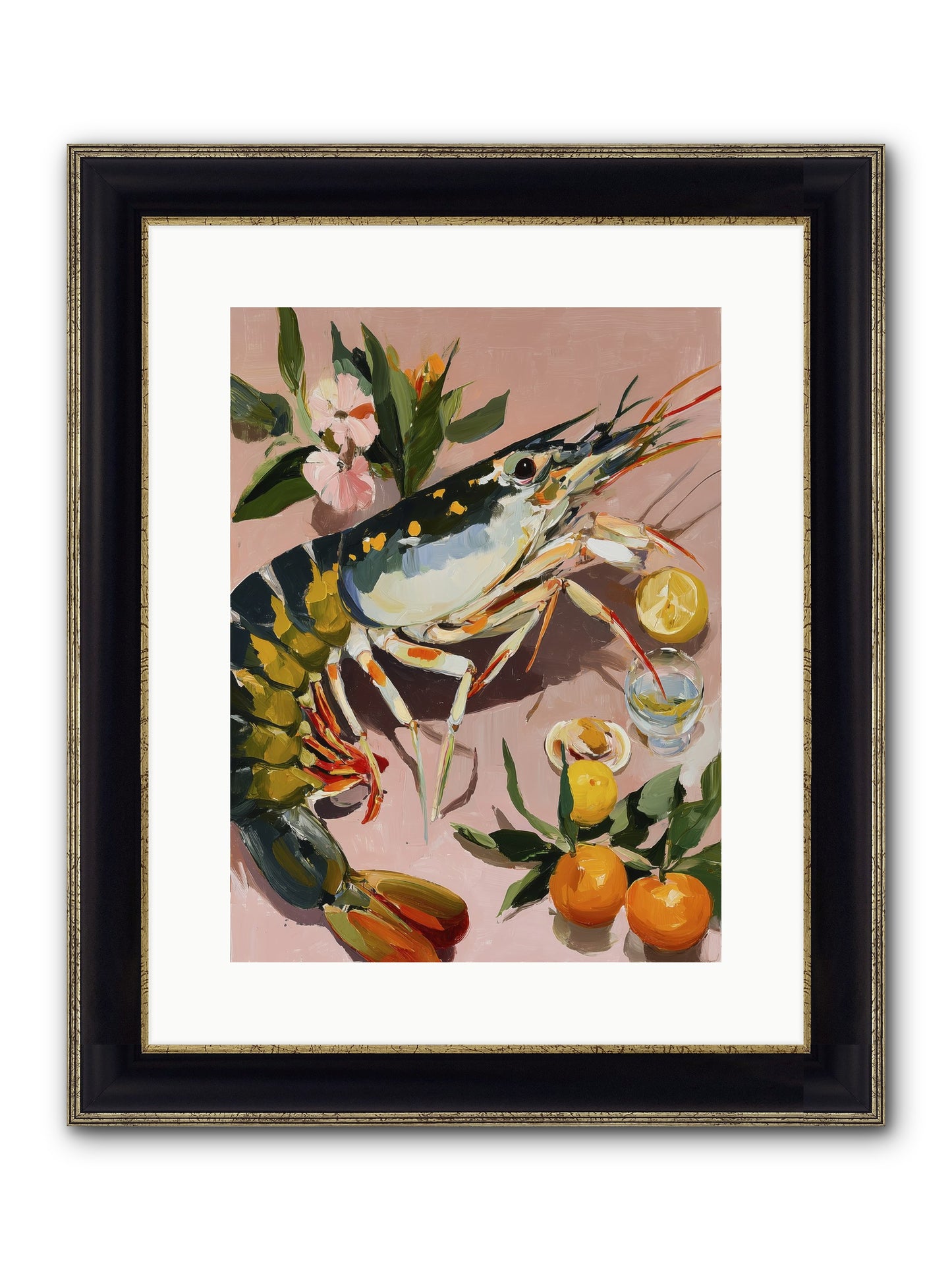 Culinary Jewels Framed Print - Black & Gold 12x16