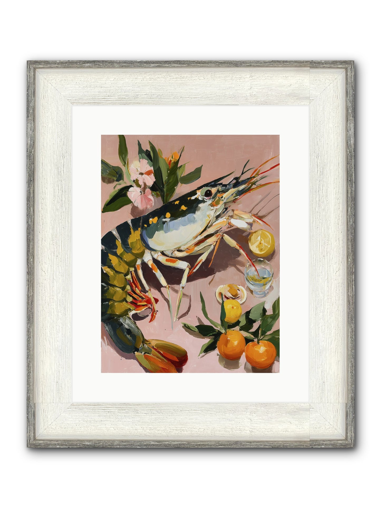 Culinary Jewels Framed Print - Driftwood White 12x16
