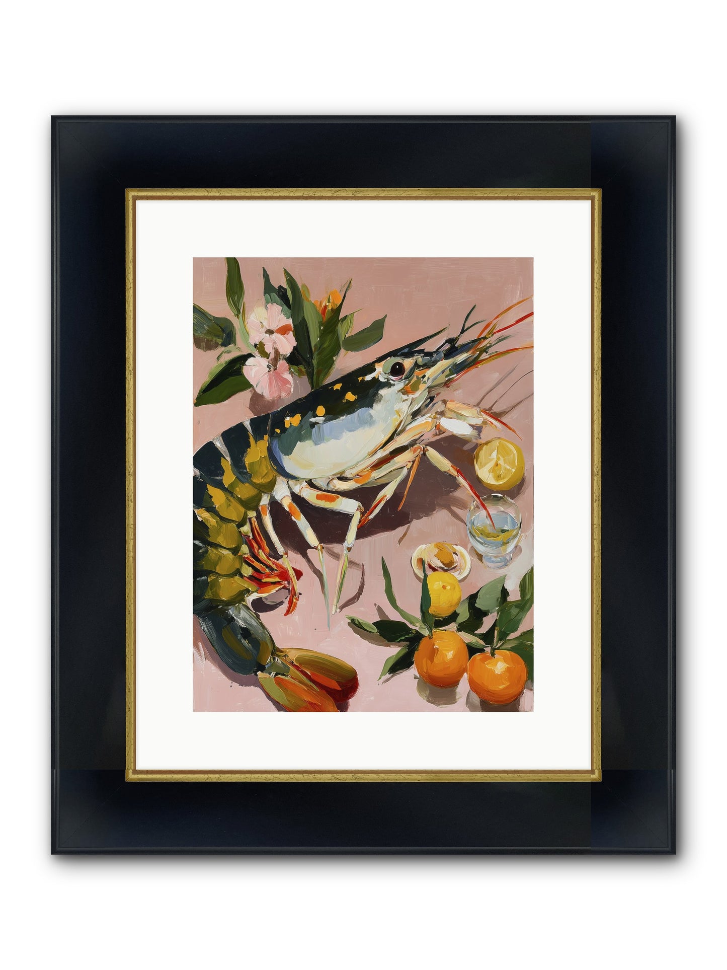 Culinary Jewels Framed Print - Wide Black w/Gold 12x16