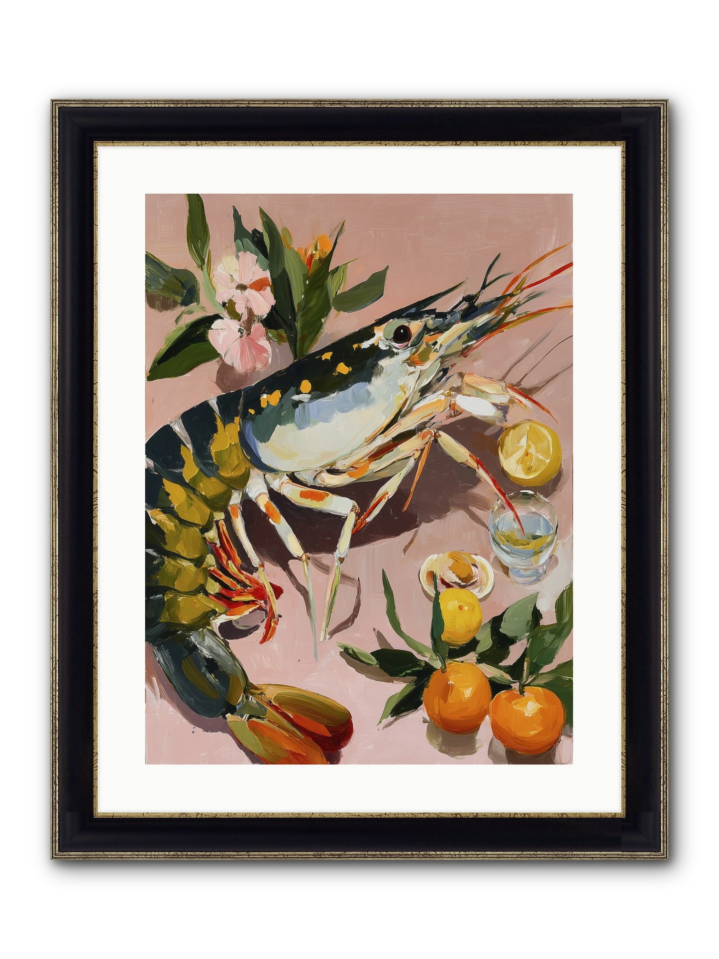 Culinary Jewels Framed Print - Black & Gold 18x24