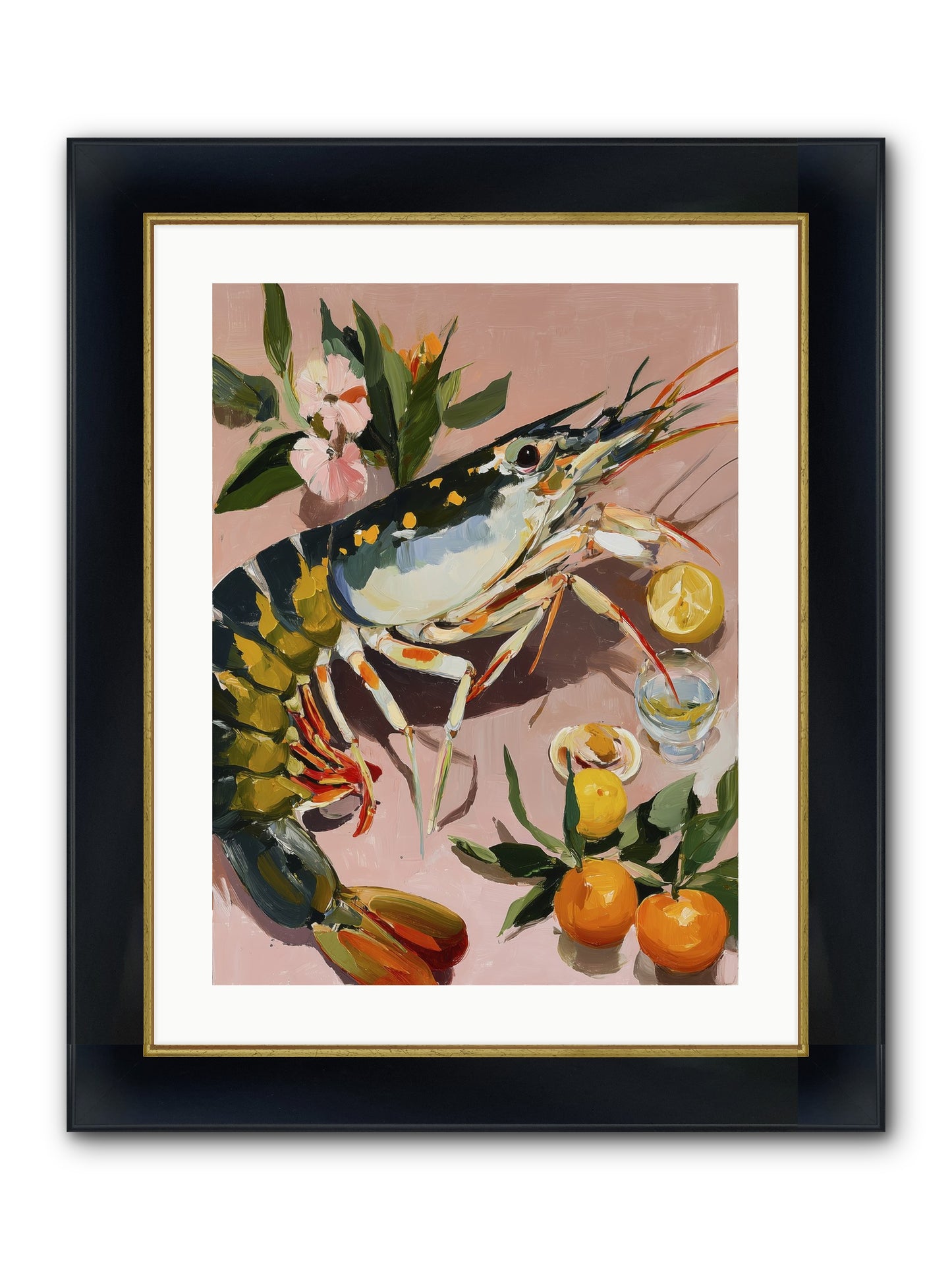 Culinary Jewels Framed Print - Wide Black w/Gold 18x24