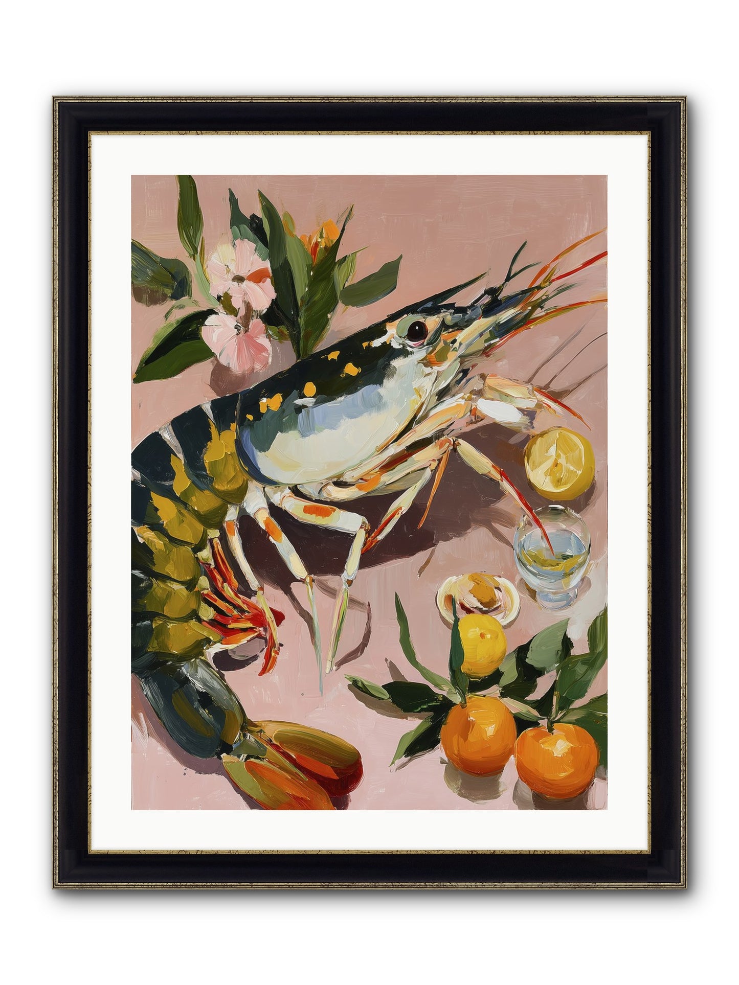 Culinary Jewels Framed Print - Black & Gold 24x32