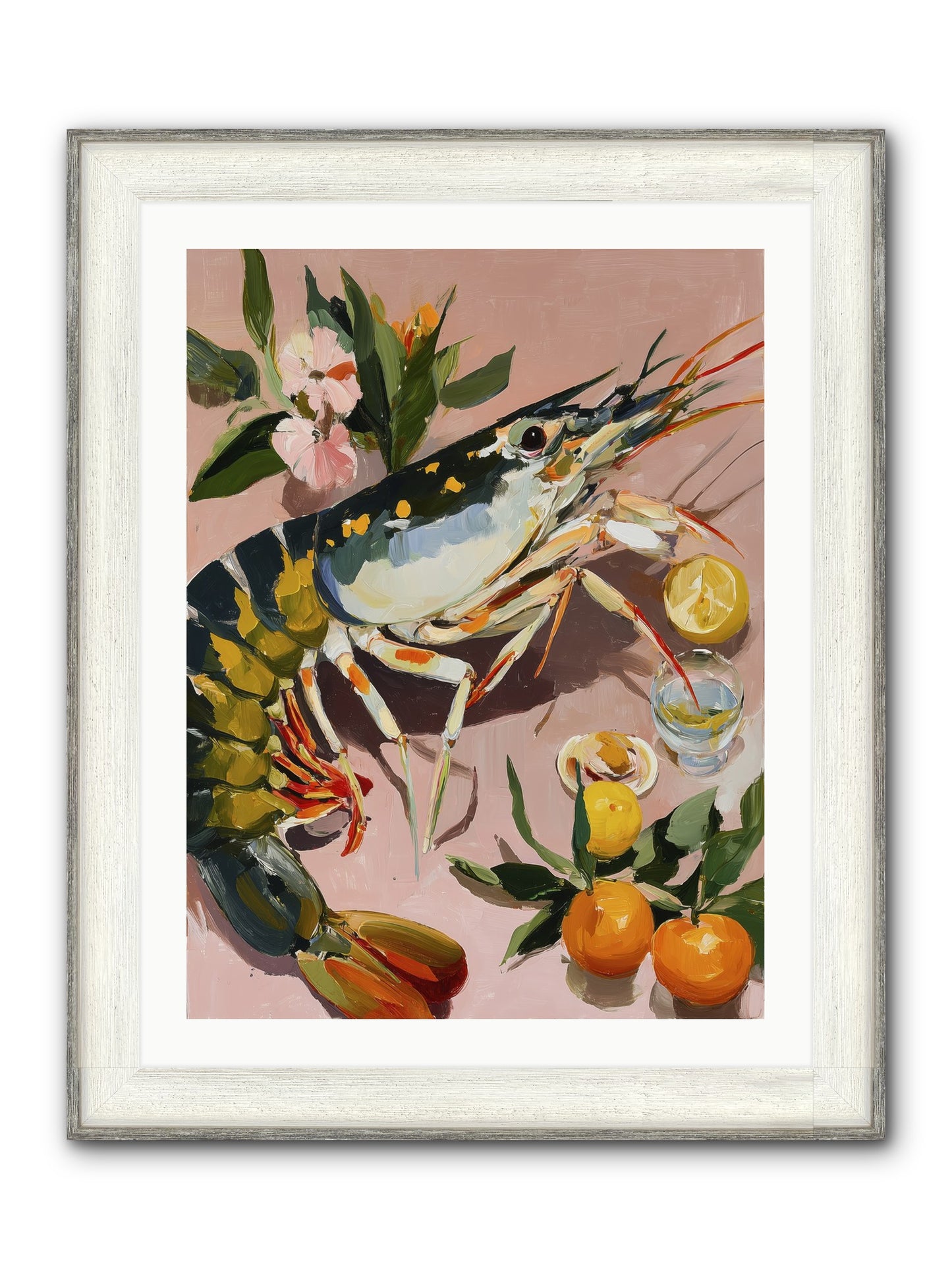 Culinary Jewels Framed Print - Driftwood White 24x32