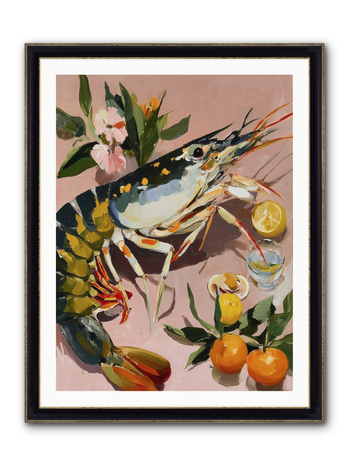 Culinary Jewels Framed Print - Black & Gold 30x40