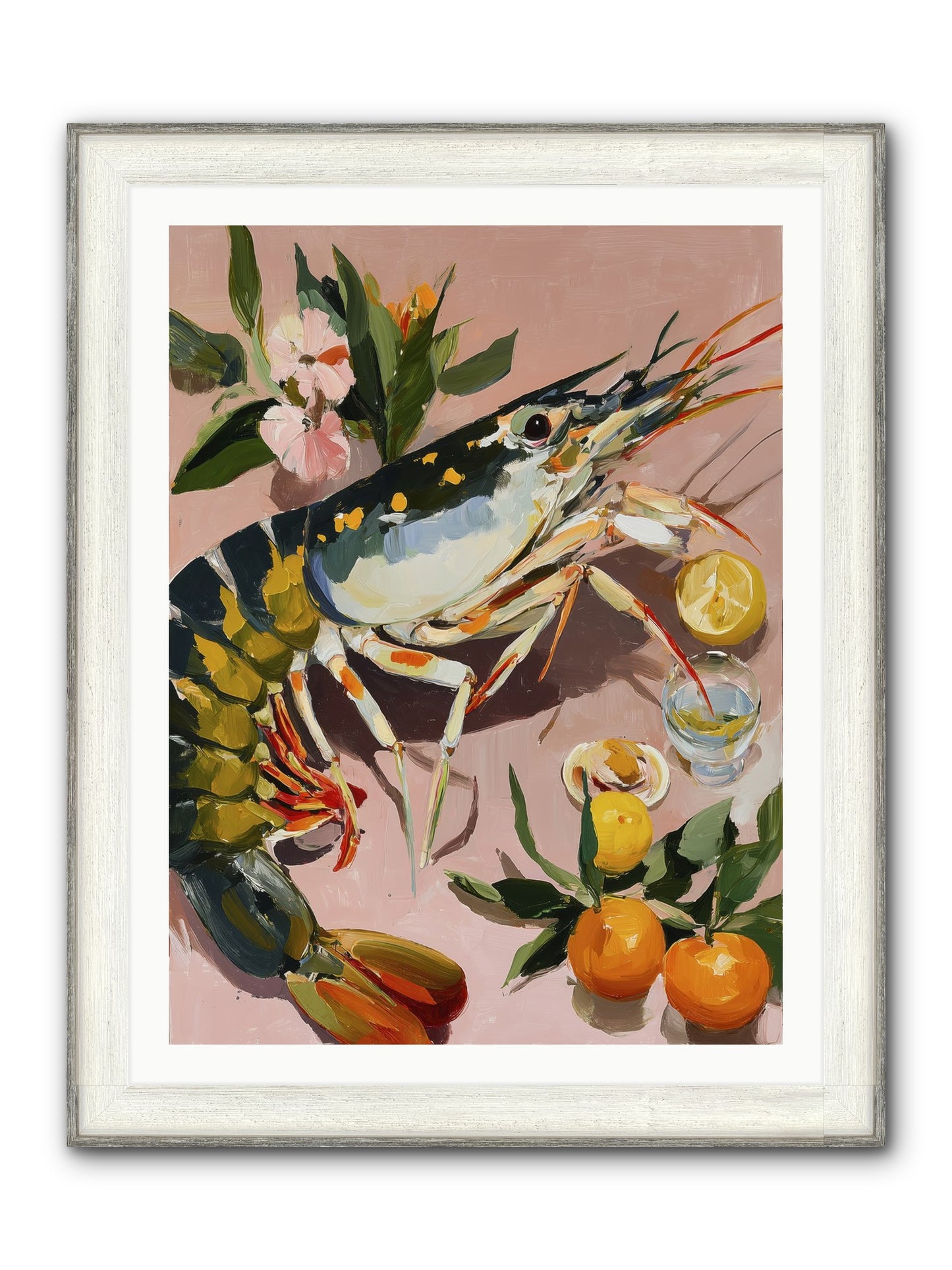 Culinary Jewels Framed Print - Driftwood White 30x40