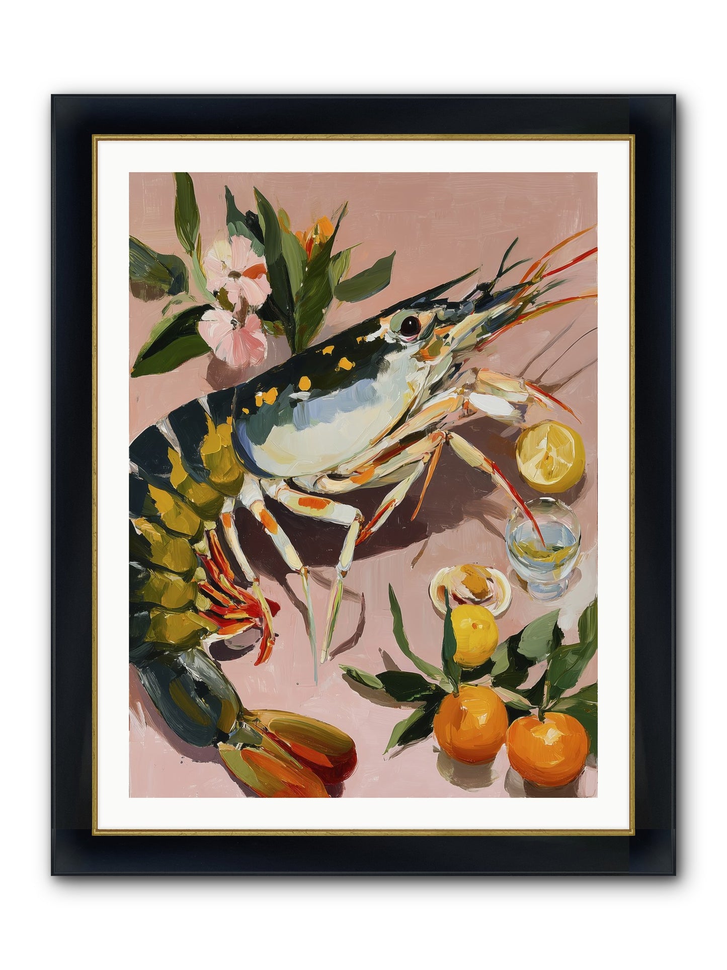 Culinary Jewels Framed Print - Wide Black w/Gold 30x40