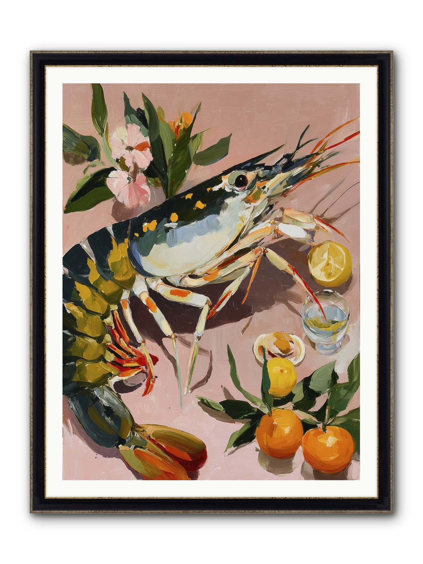 Culinary Jewels Framed Print - Black & Gold 36x48