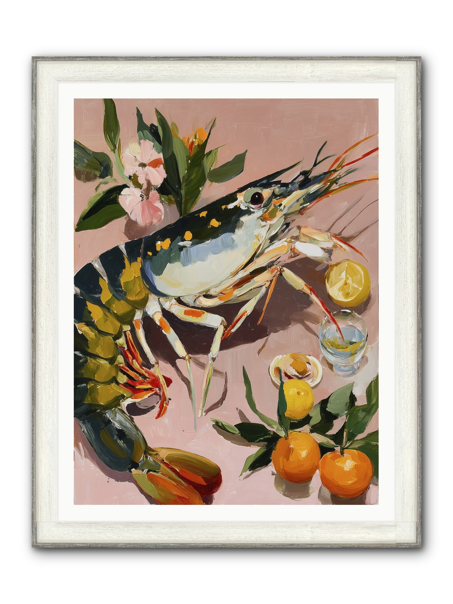 Culinary Jewels Framed Print - Driftwood White 36x48