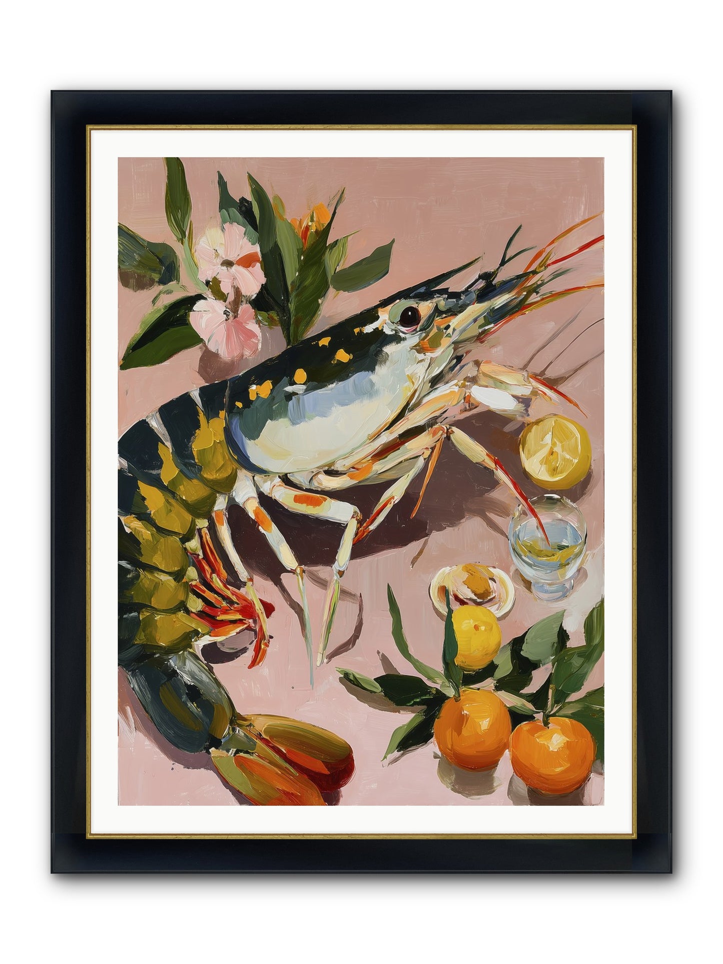 Culinary Jewels Framed Print - Wide Black w/Gold 36x48