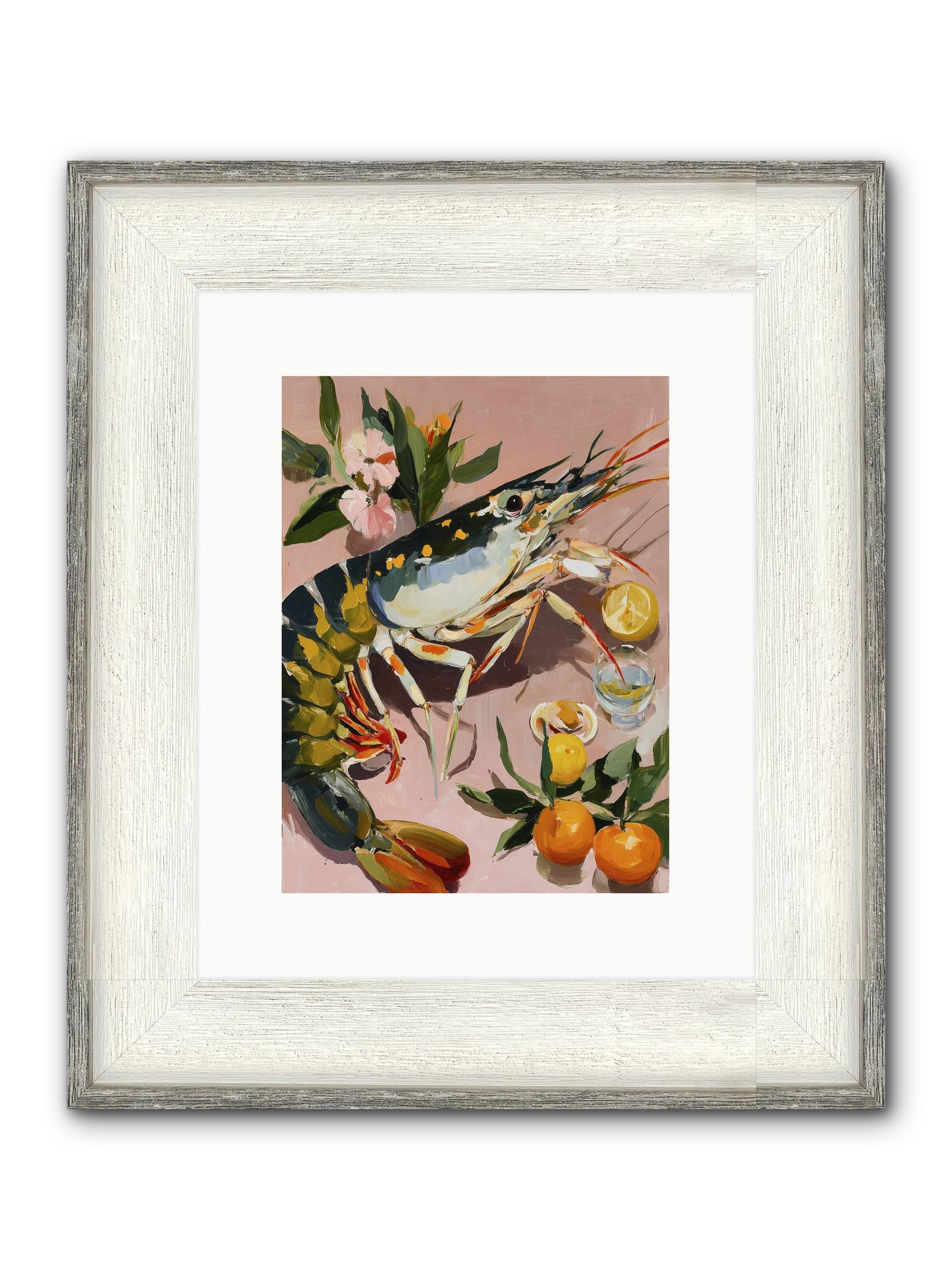 Culinary Jewels Framed Print - Driftwood White 9x12