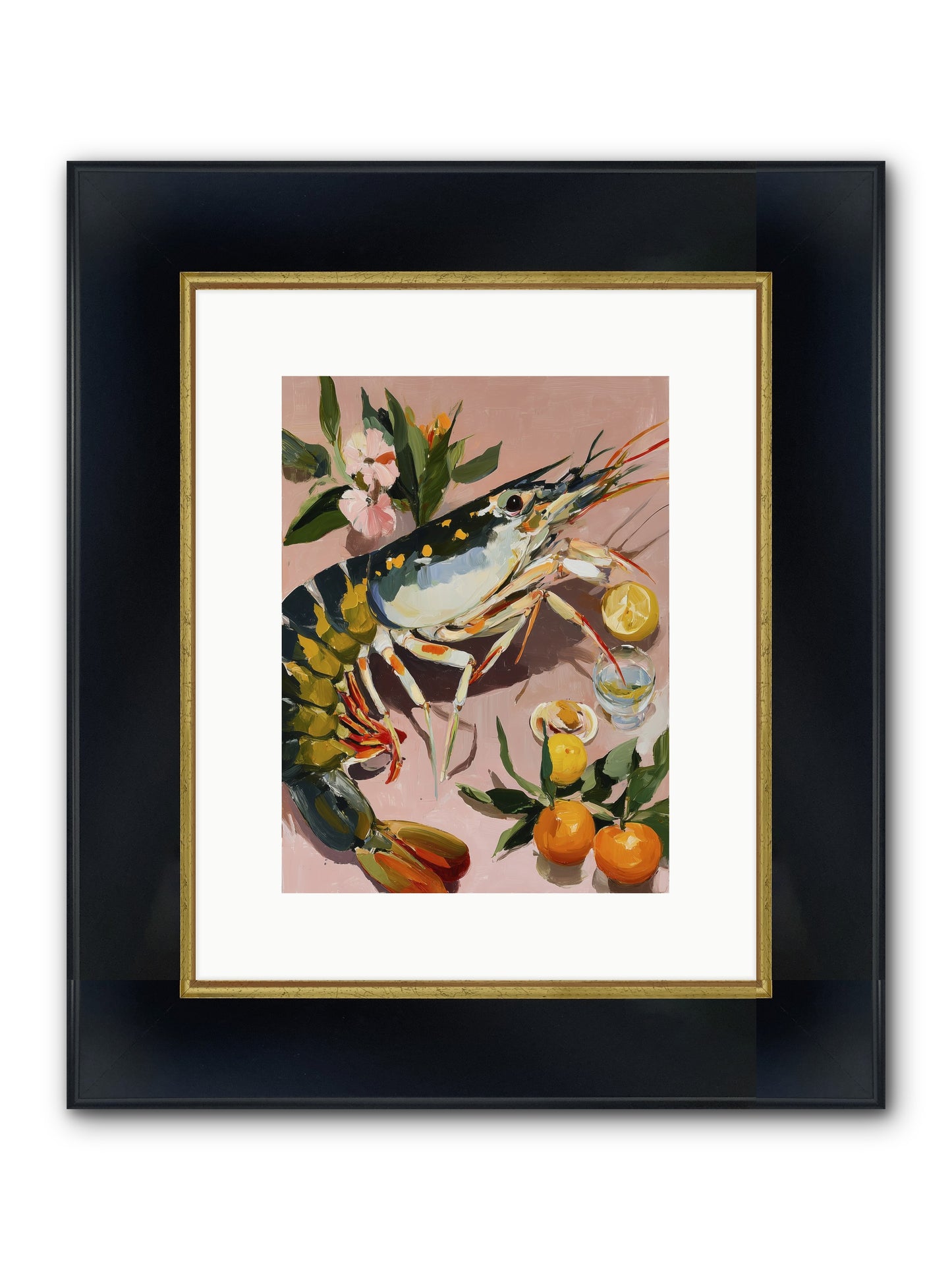 Culinary Jewels Framed Print - Wide Black w/Gold 9x12