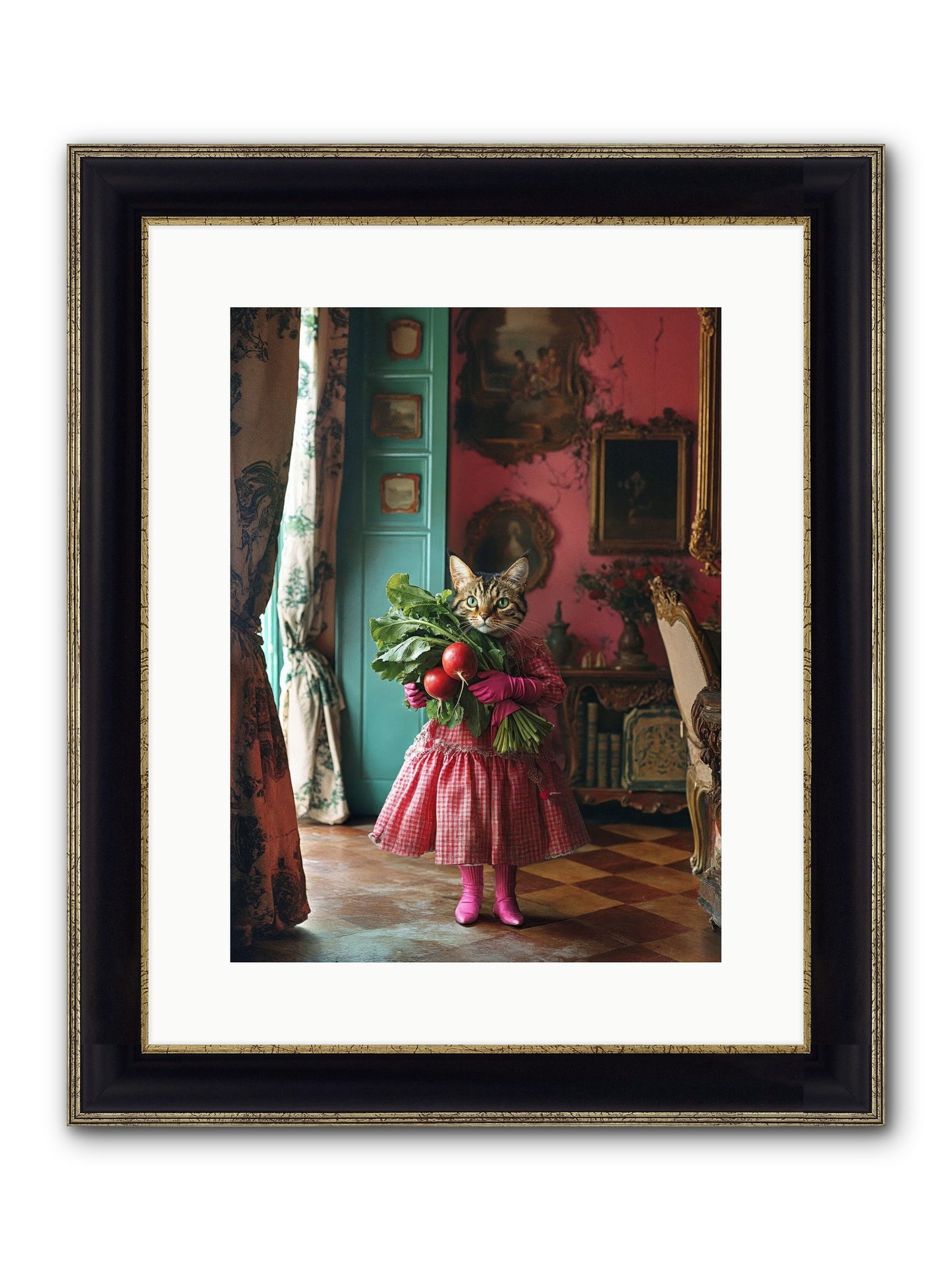 Culinary Waltz & Wonder Framed Print - Black & Gold 12x16