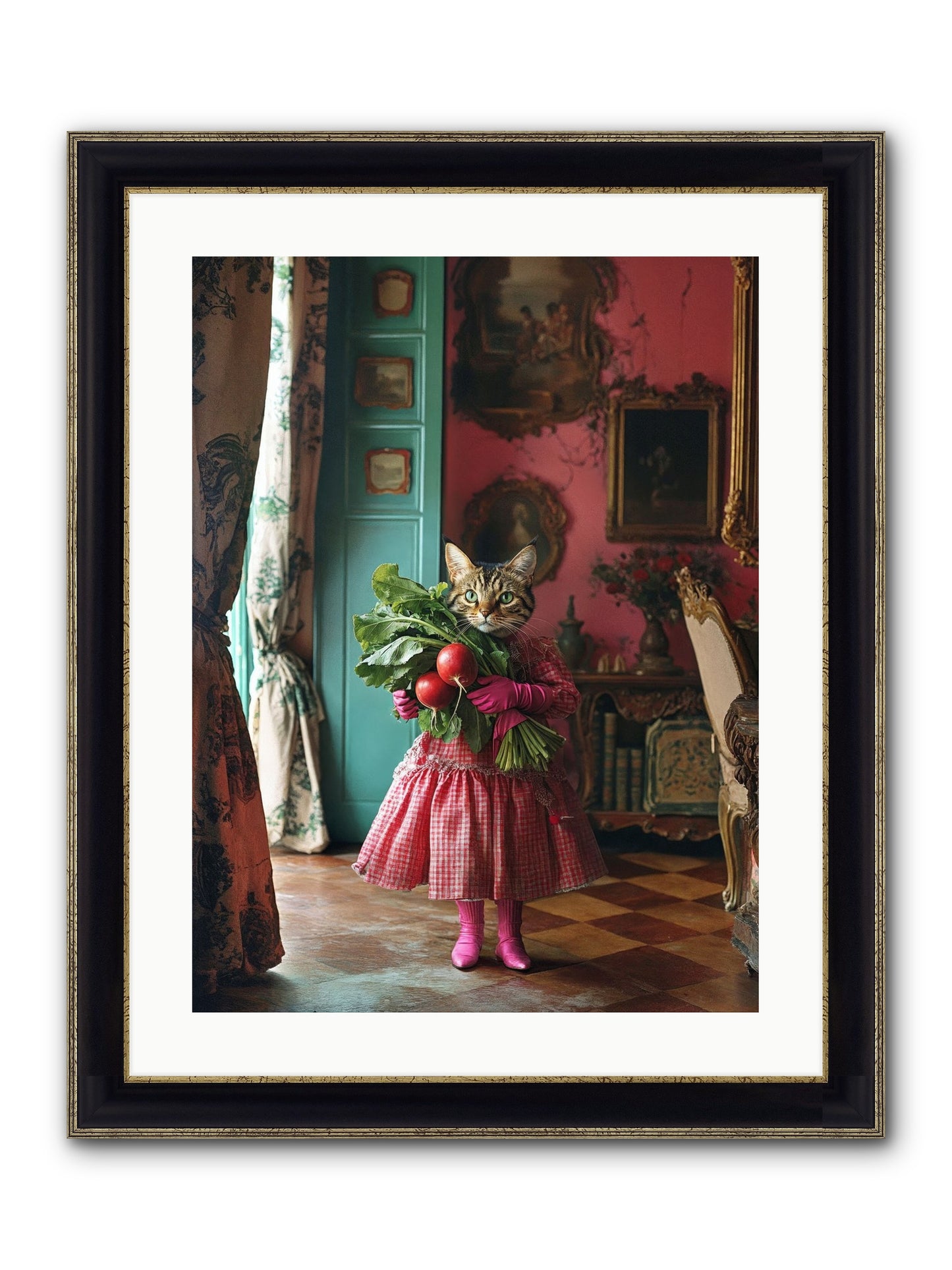 Culinary Waltz & Wonder Framed Print - Black & Gold 18x24