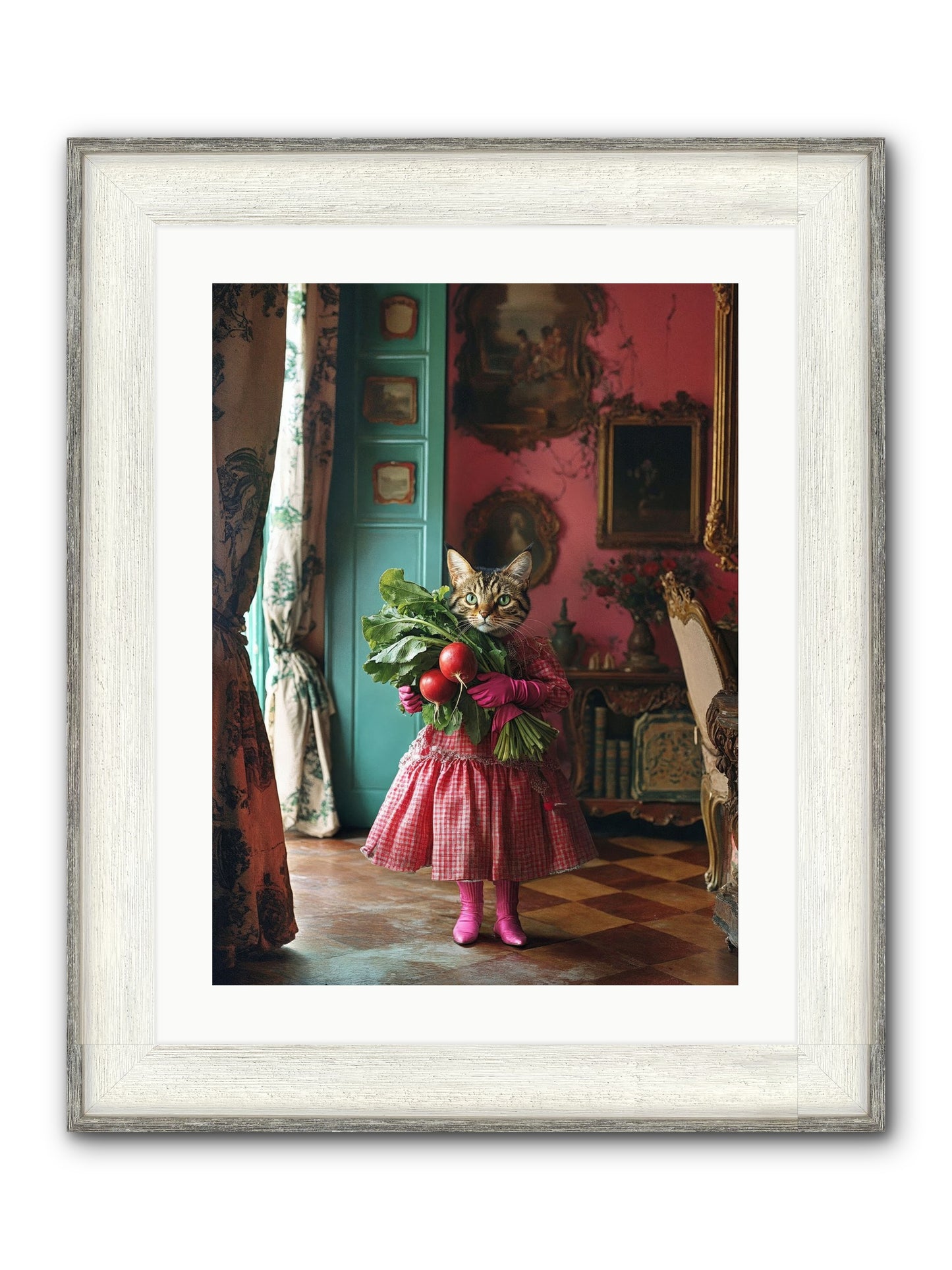 Culinary Waltz & Wonder Framed Print - Driftwood White 18x24