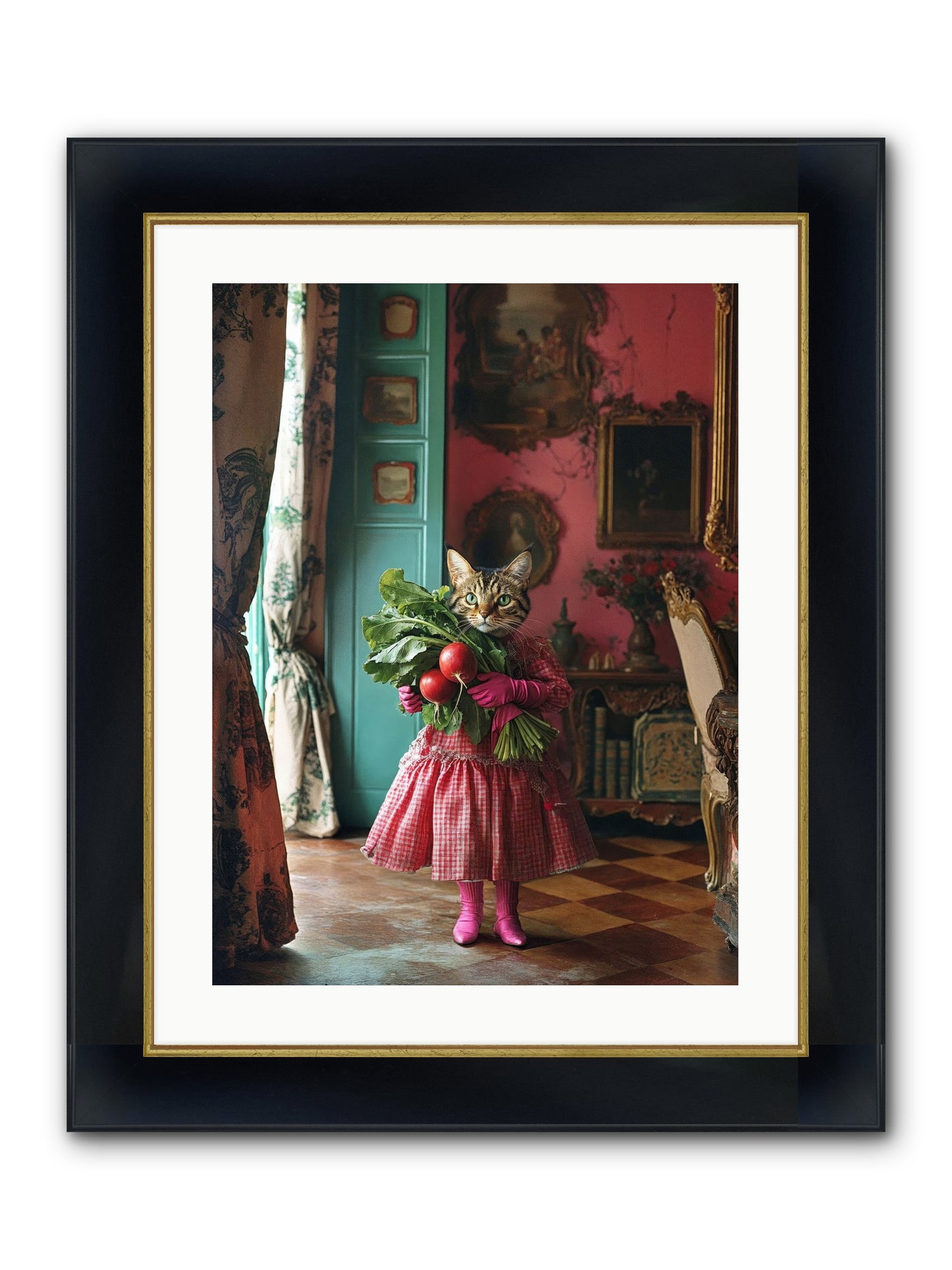 Culinary Waltz & Wonder Framed Print - Wide Black w/Gold 18x24