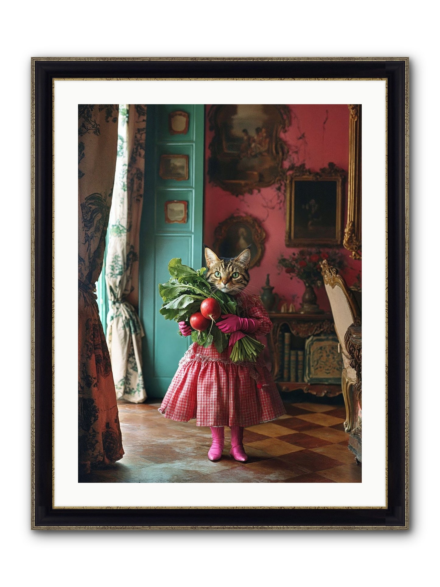 Culinary Waltz & Wonder Framed Print - Black & Gold 24x32