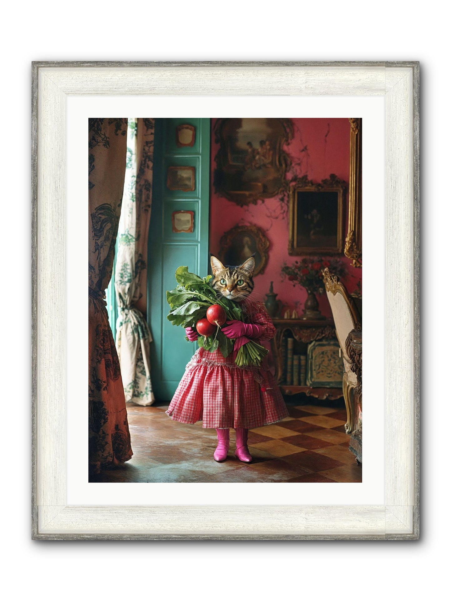 Culinary Waltz & Wonder Framed Print - Driftwood White 24x32