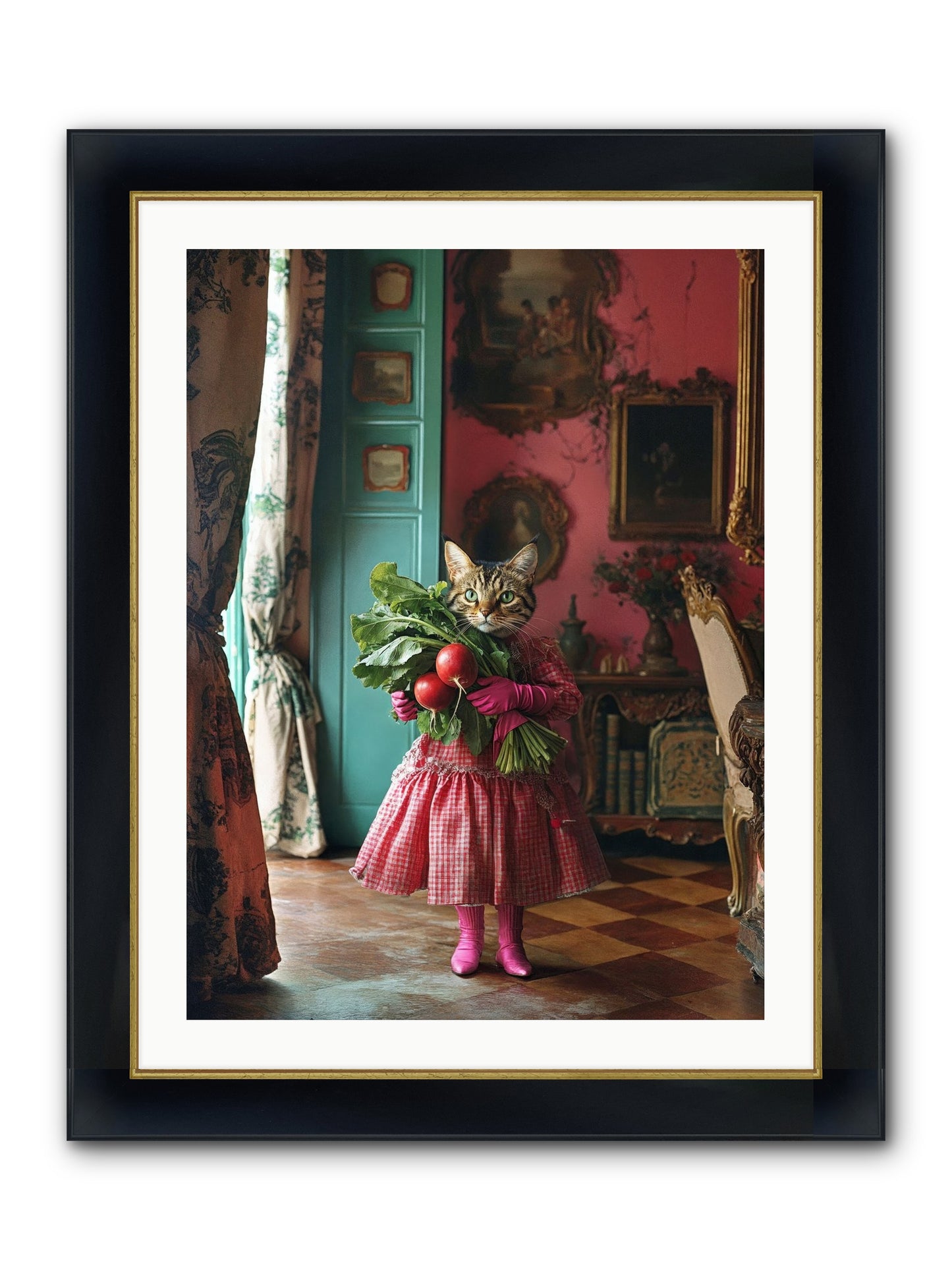 Culinary Waltz & Wonder Framed Print - Wide Black w/Gold 24x32