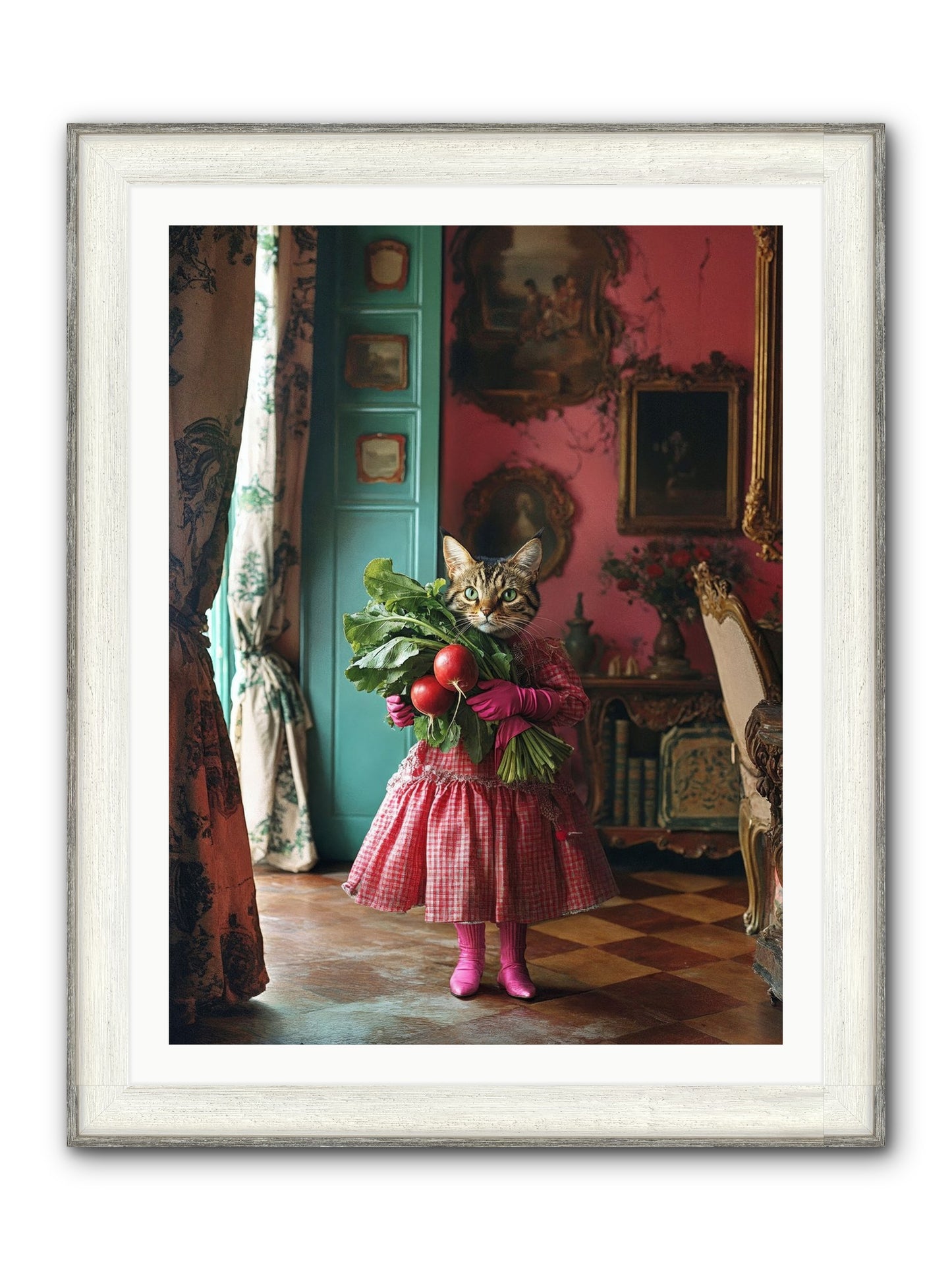 Culinary Waltz & Wonder Framed Print - Driftwood White 30x40