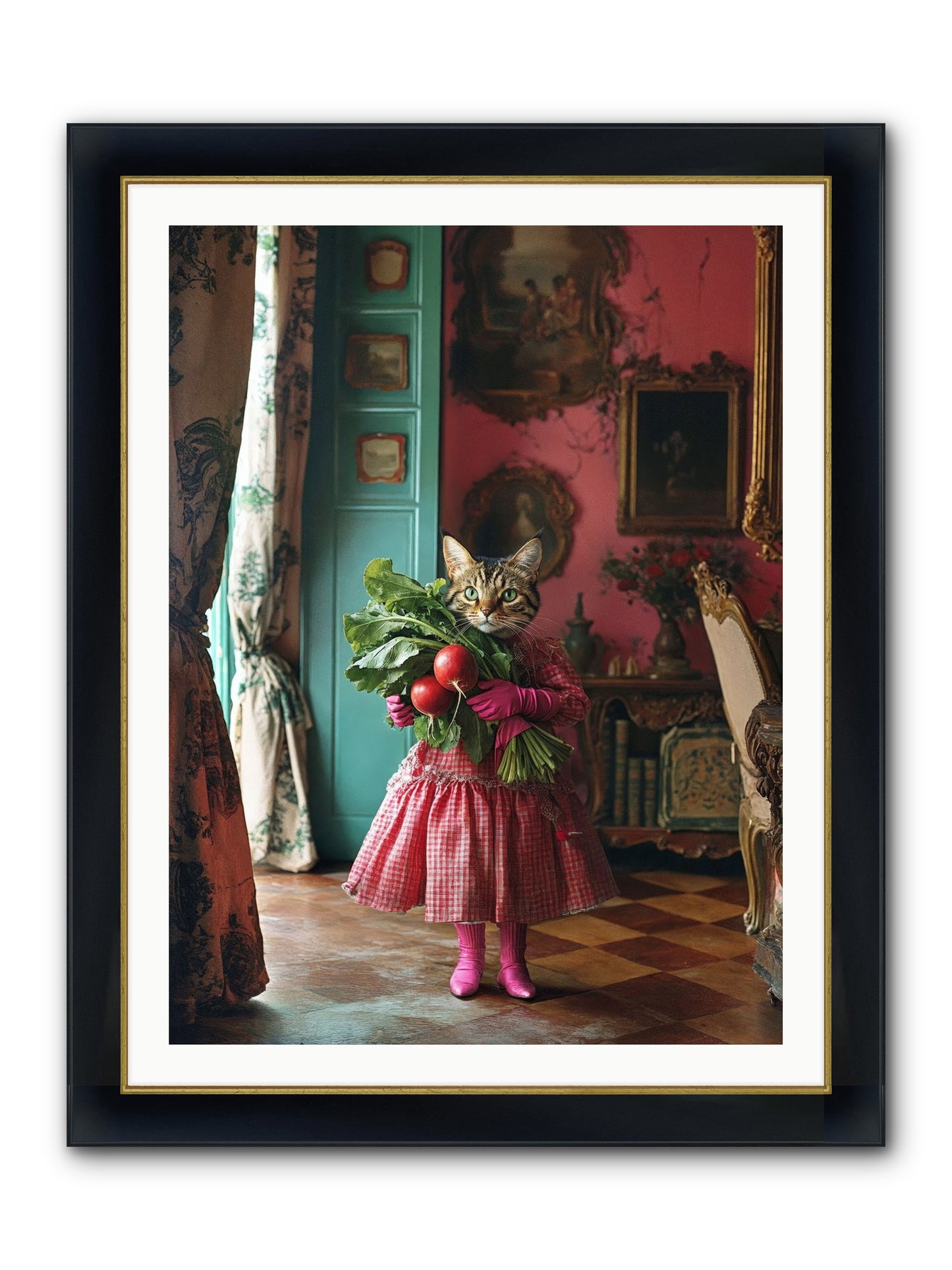 Culinary Waltz & Wonder Framed Print - Wide Black w/Gold 30x40