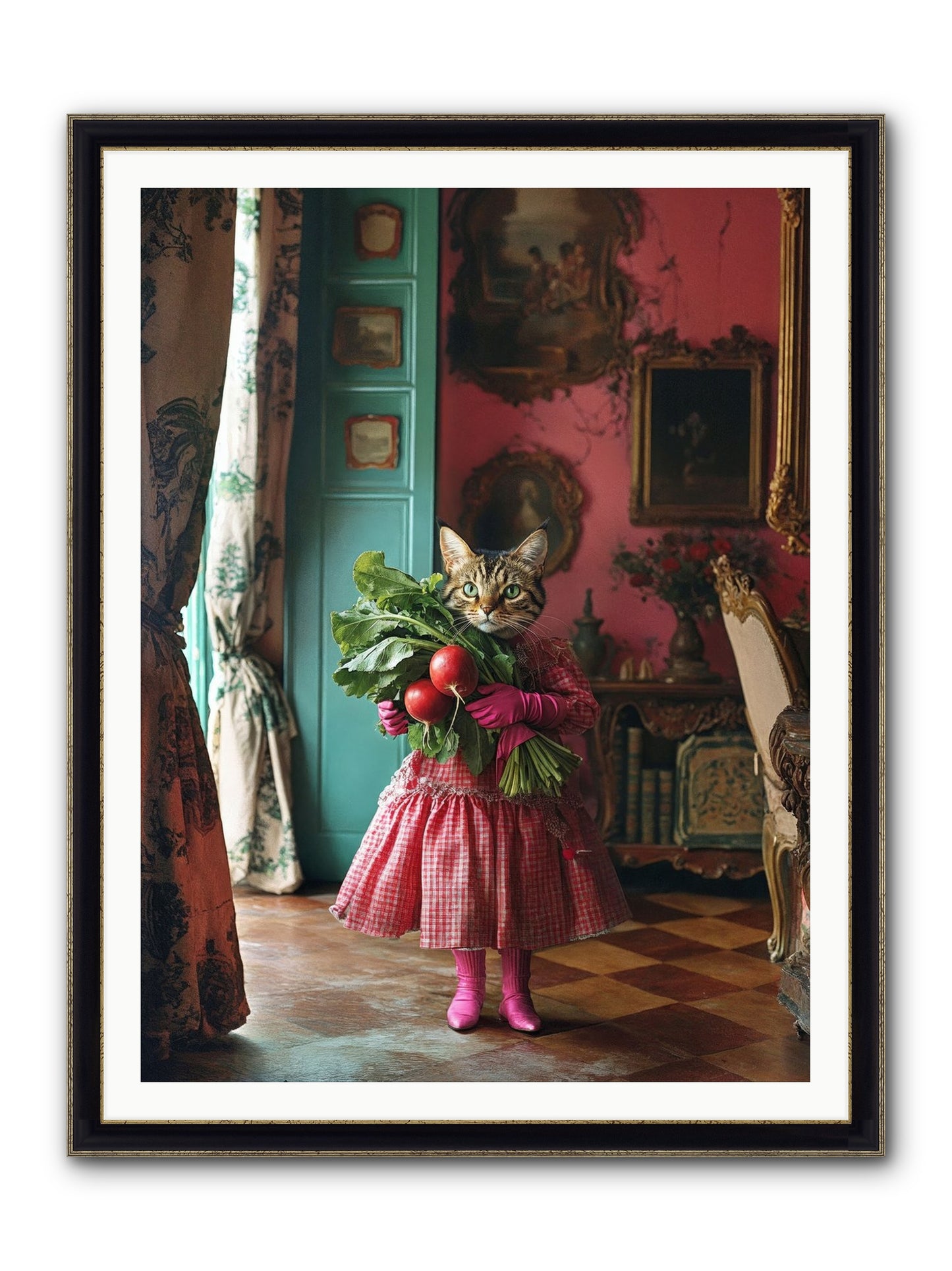 Culinary Waltz & Wonder Framed Print - Black & Gold 36x48