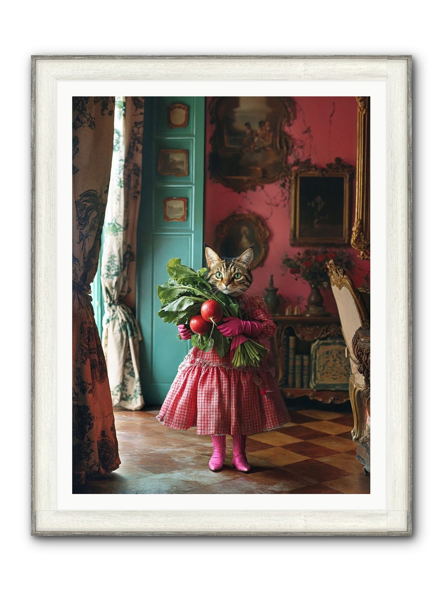 Culinary Waltz & Wonder Framed Print - Driftwood White 36x48