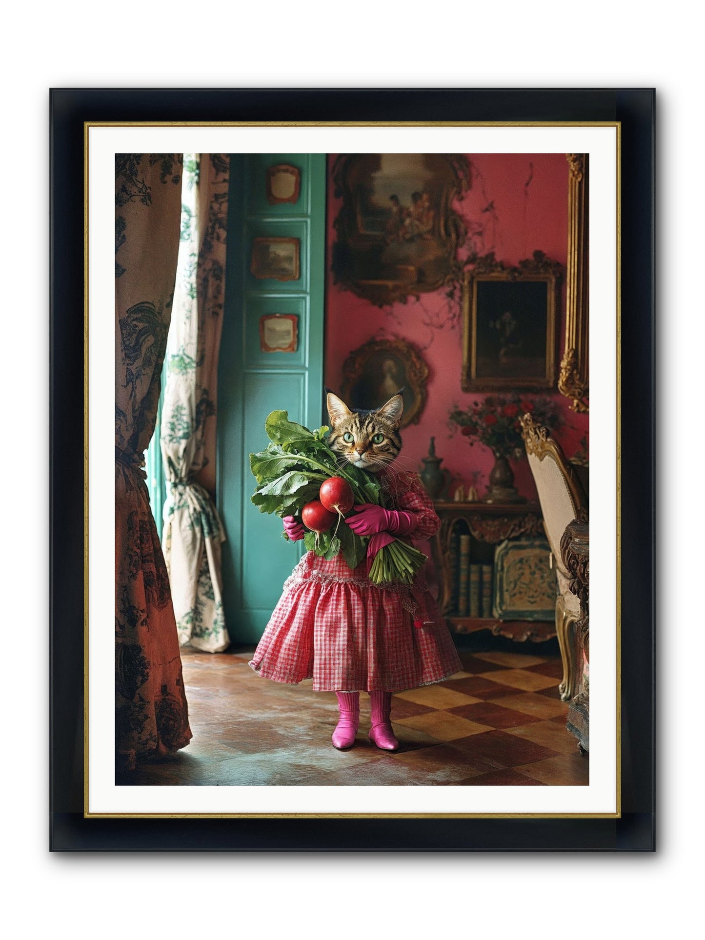 Culinary Waltz & Wonder Framed Print - Wide Black w/Gold 36x48