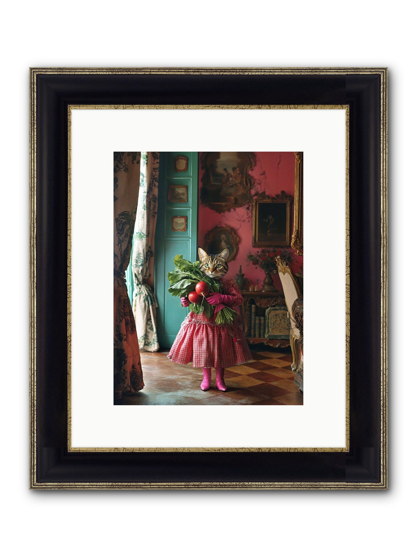 Culinary Waltz & Wonder Framed Print - Black & Gold 9x12