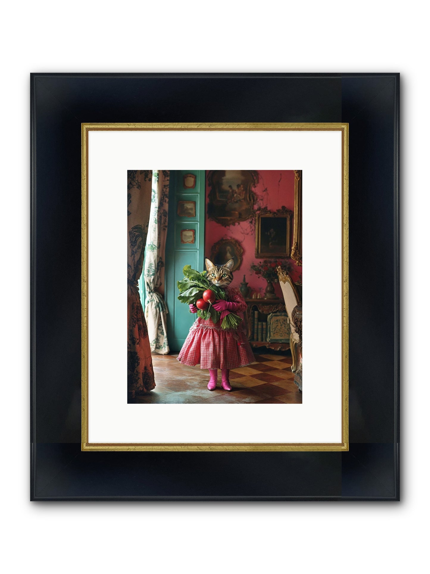 Culinary Waltz & Wonder Framed Print - Wide Black w/Gold 9x12