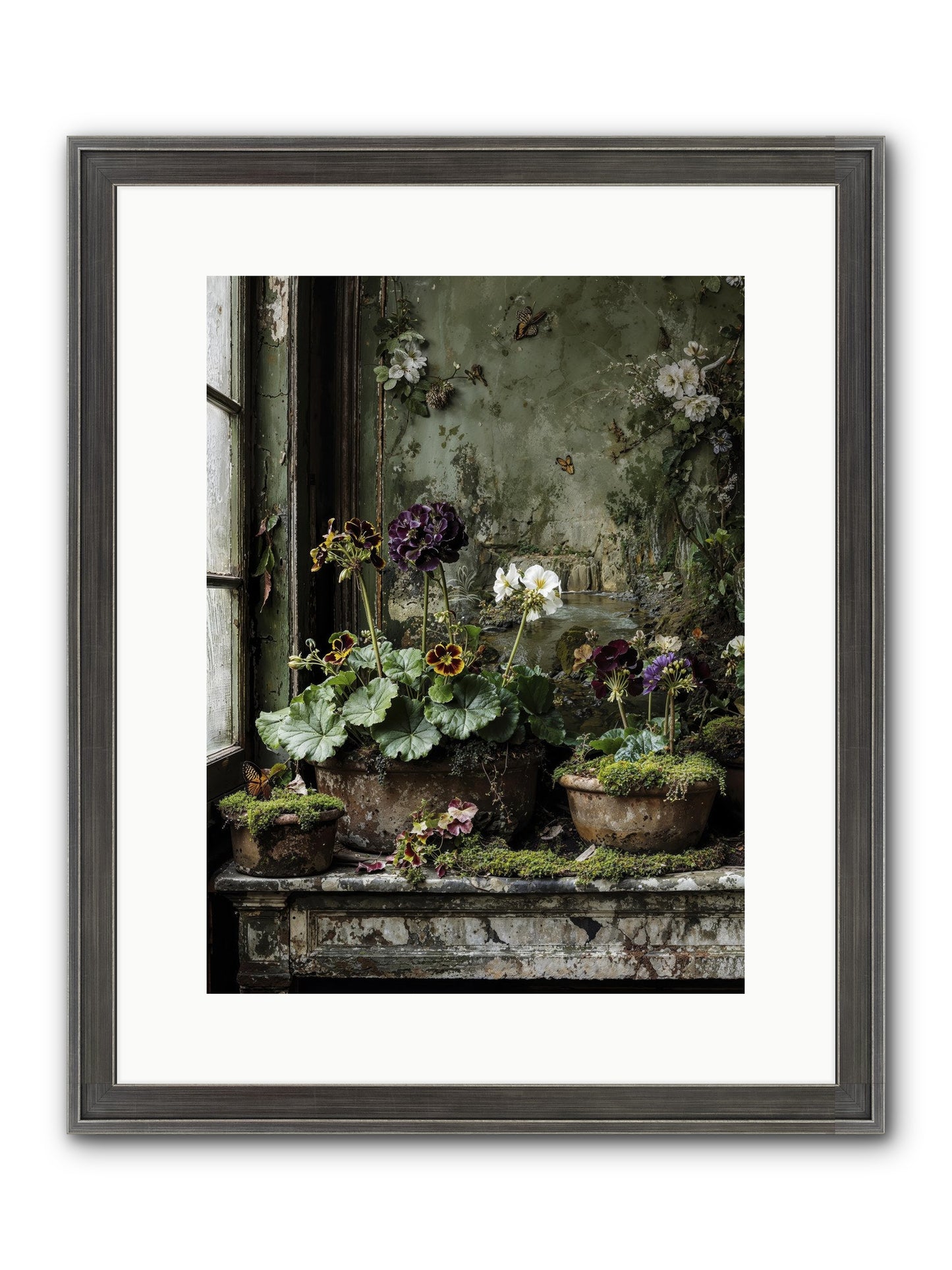 Cultivé Framed Print - Slimwoods Black/Silver 12x16