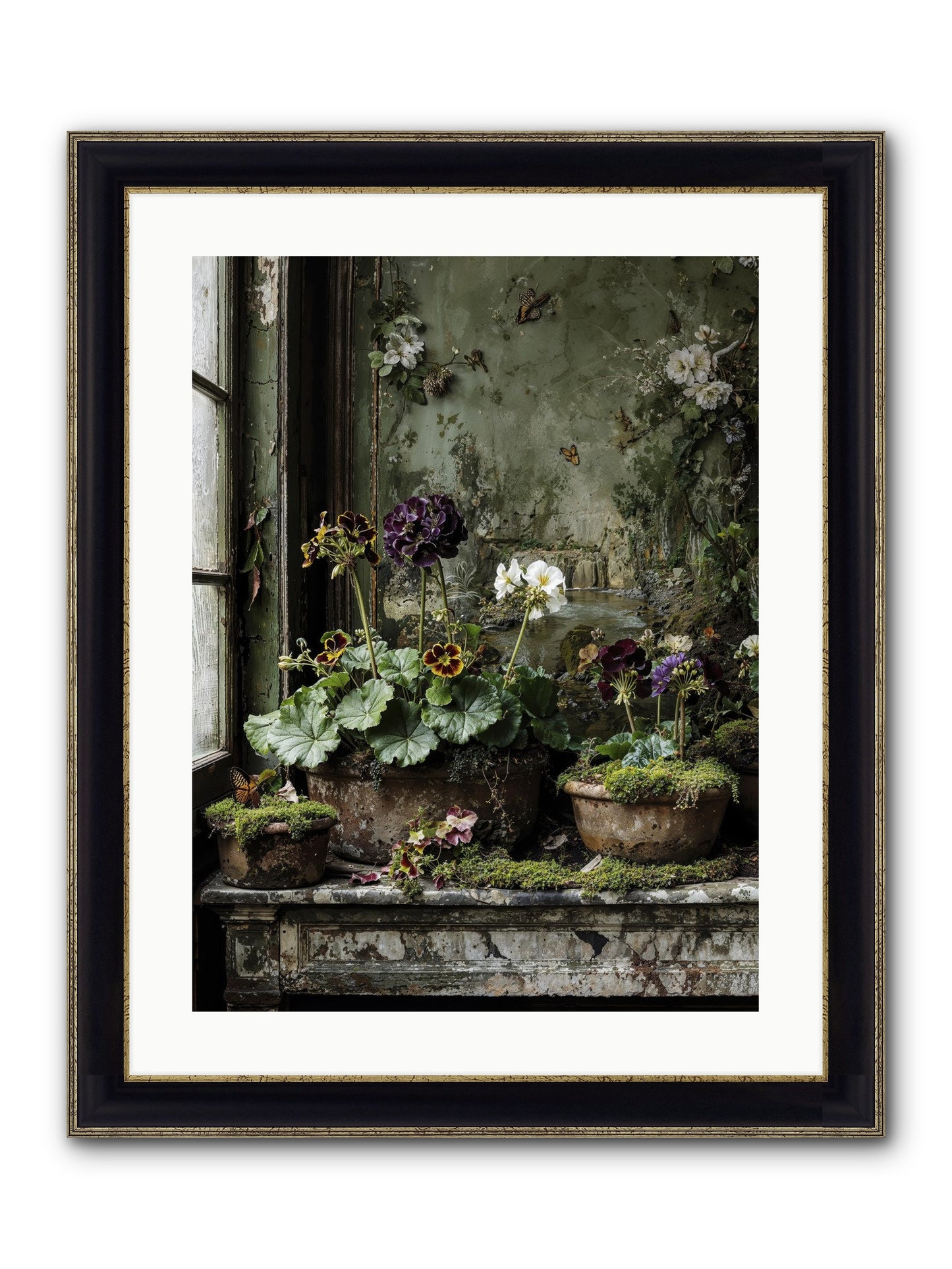 Cultivé Framed Print - Black & Gold 18x24