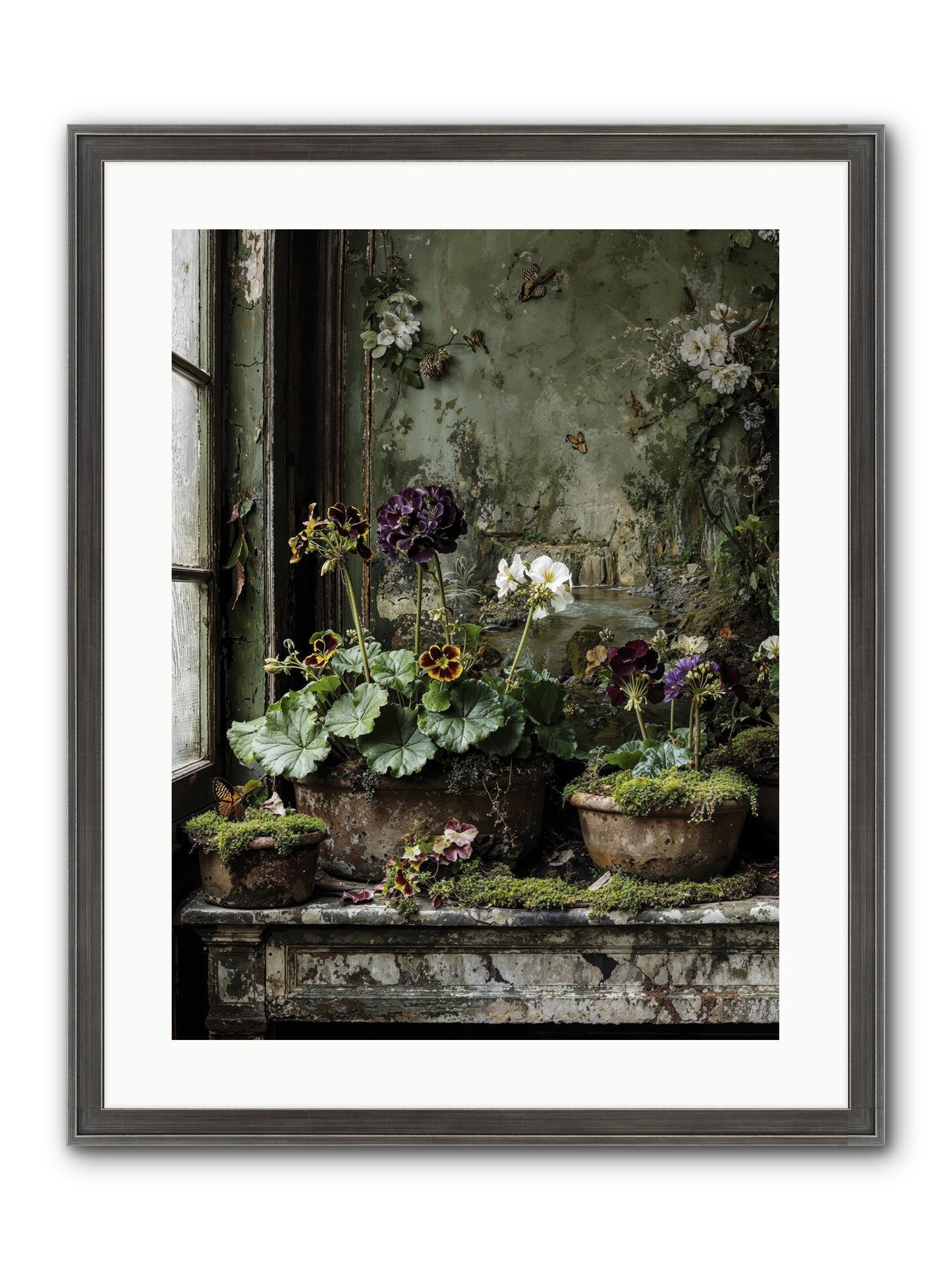 Cultivé Framed Print - Slimwoods Black/Silver 18x24
