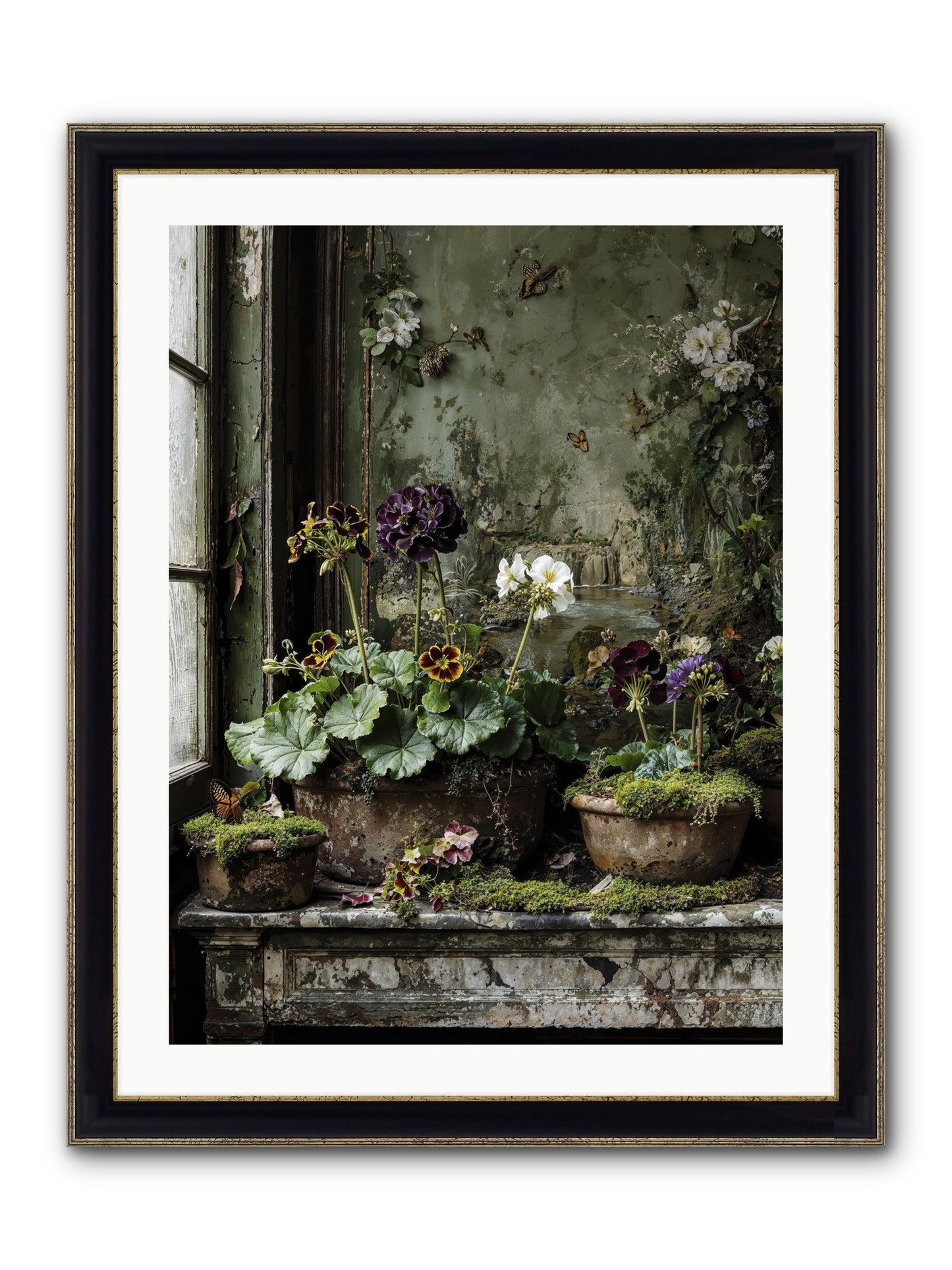 Cultivé Framed Print - Black & Gold 24x32