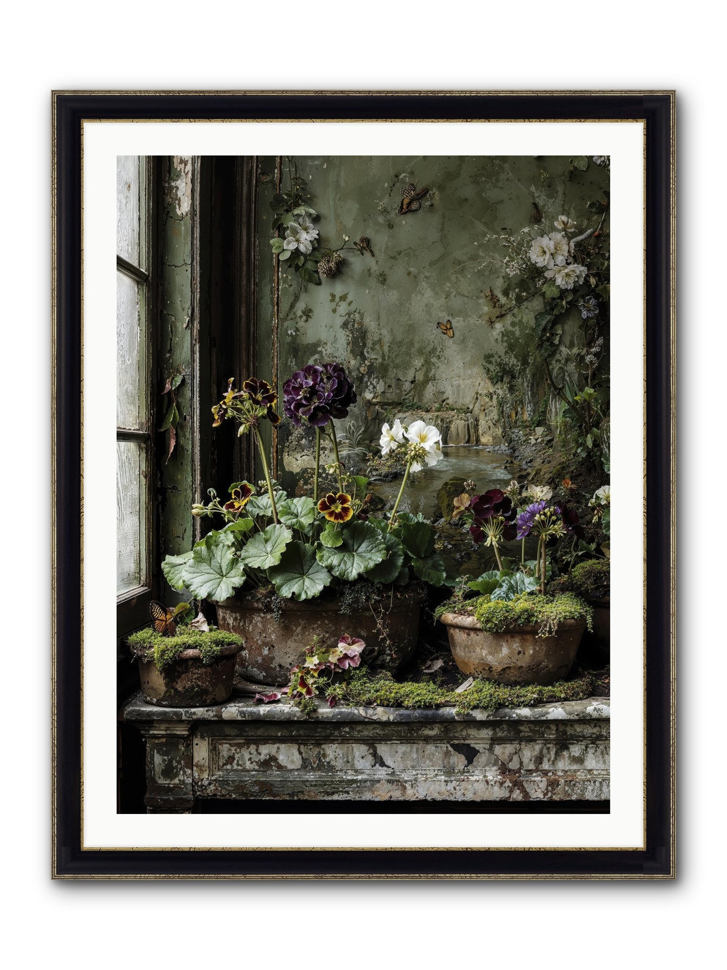 Cultivé Framed Print - Black & Gold 30x40