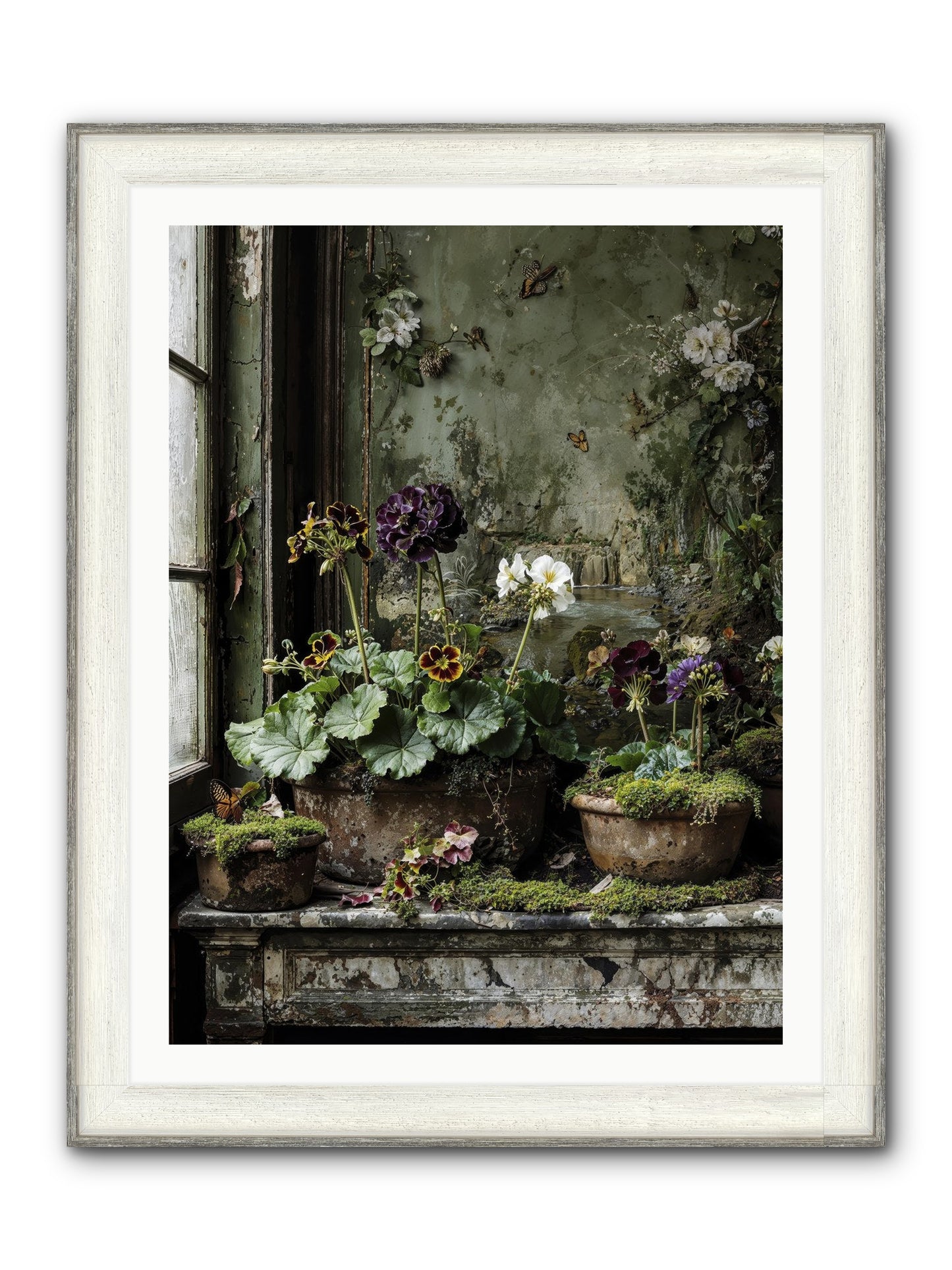 Cultivé Framed Print - Driftwood White 30x40