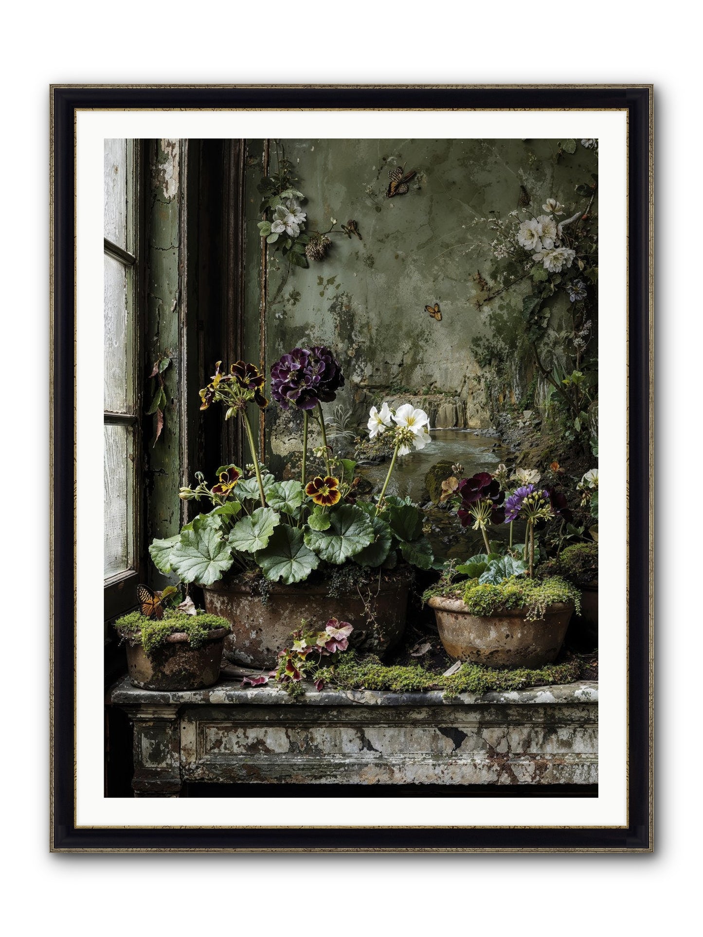 Cultivé Framed Print - Black & Gold 36x48