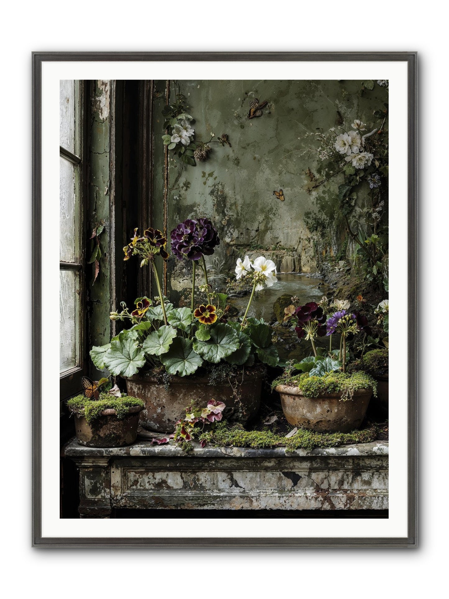 Cultivé Framed Print - Slimwoods Black/Silver 36x48