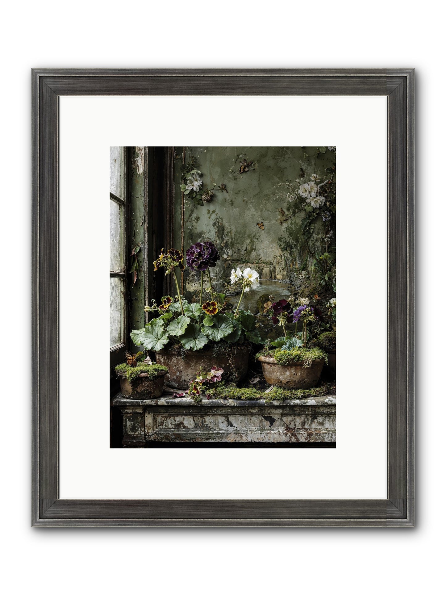 Cultivé Framed Print - Slimwoods Black/Silver 9x12