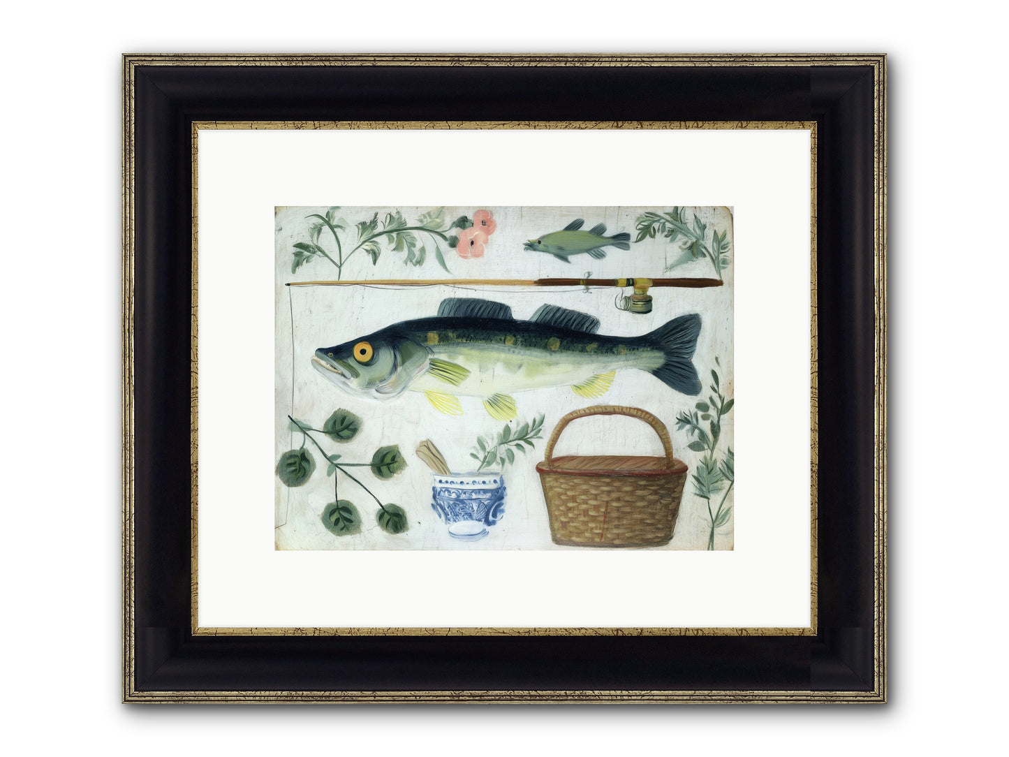 Curator's Coast Framed Print - Black & Gold 12x9