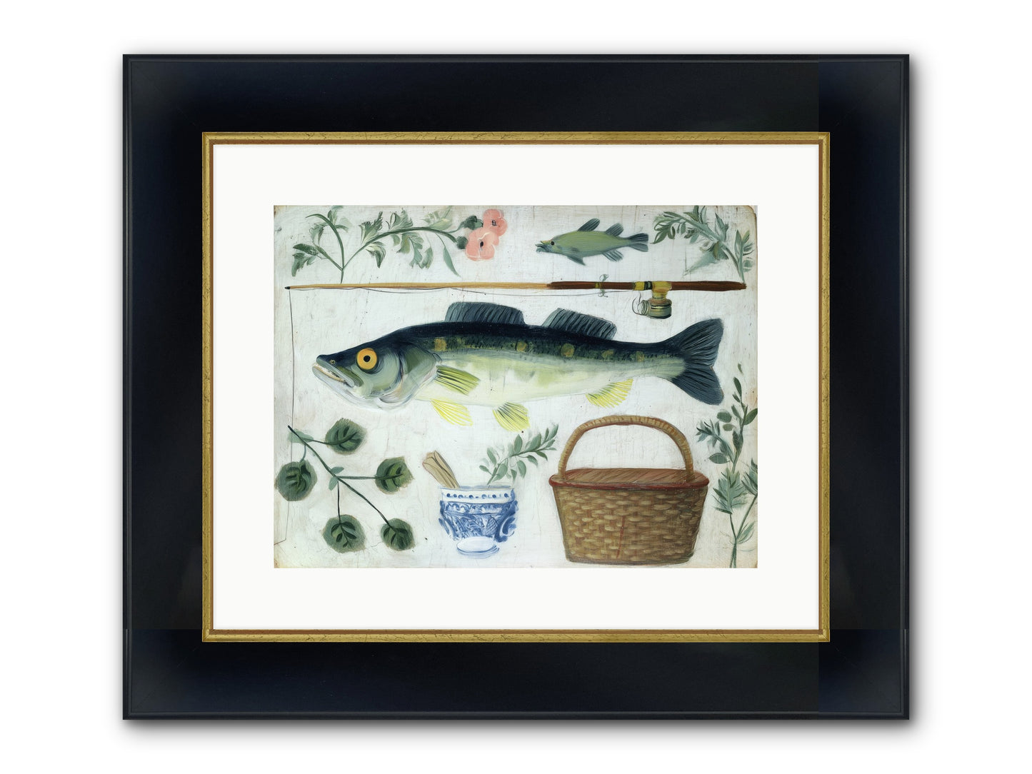 Curator's Coast Framed Print - Wide Black w/Gold 16x12